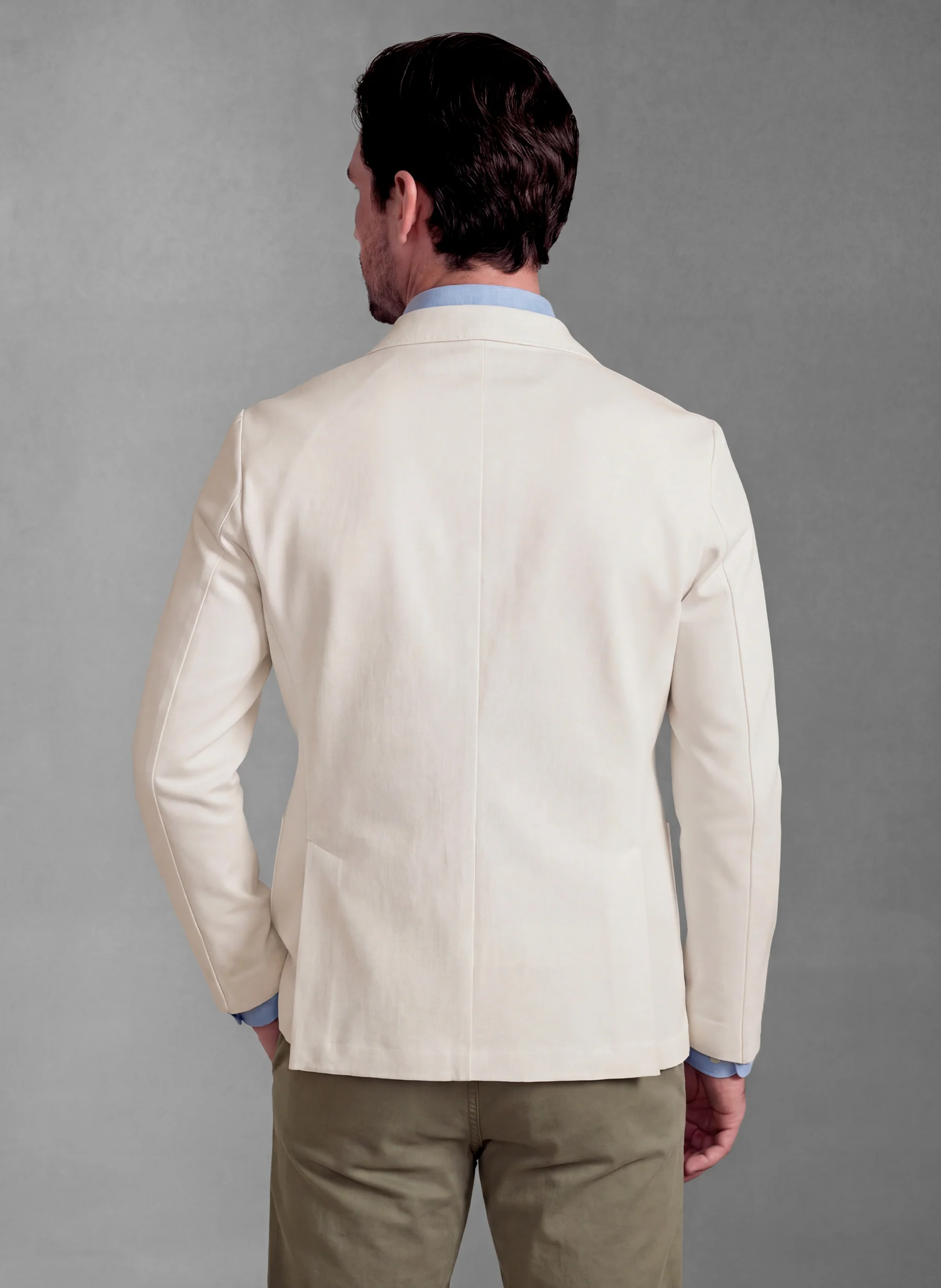 Americana Off White Capucha Desmontable Hombre - Image 5