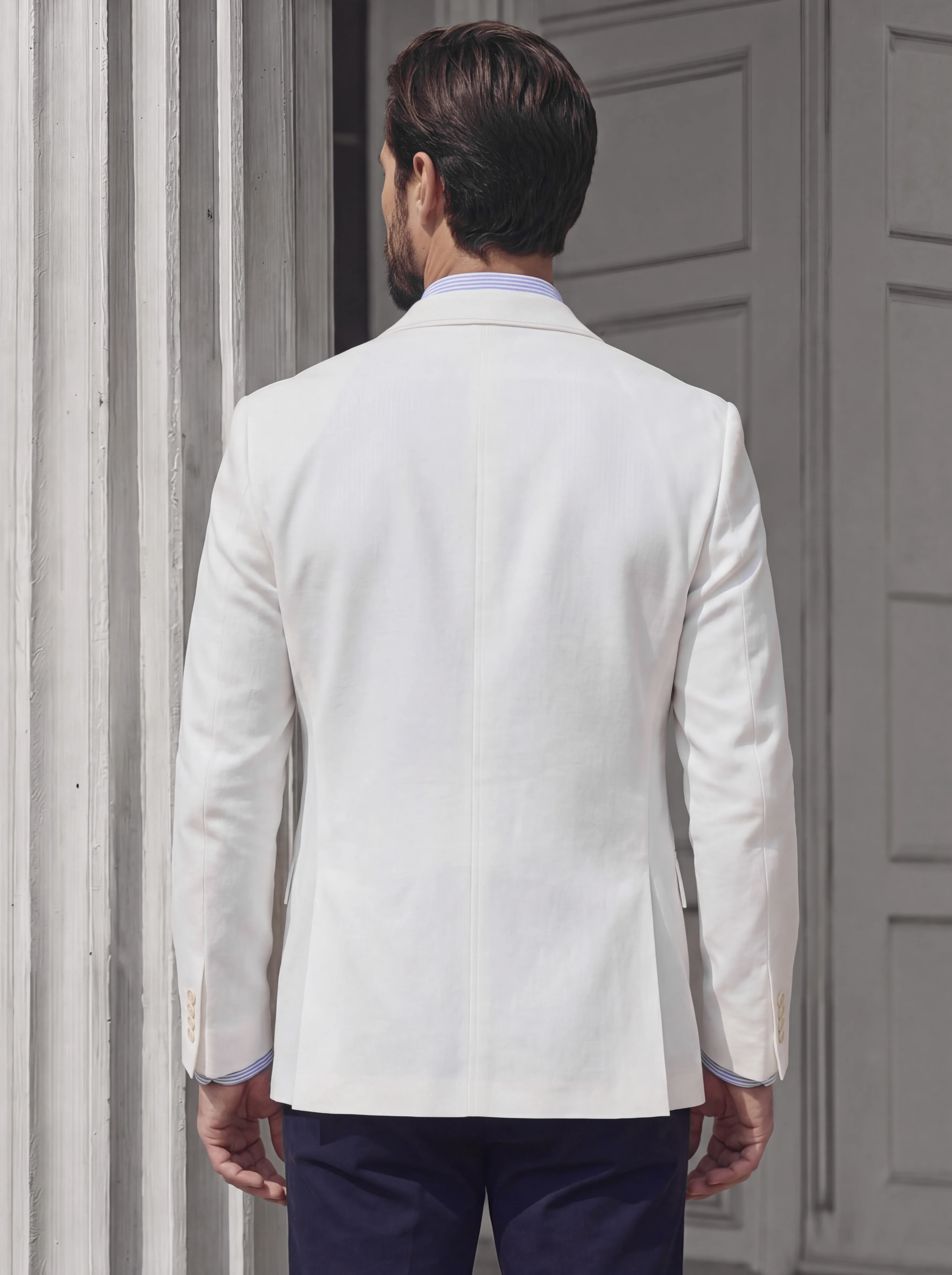 Americana Blanca Granulada Hombre - Image 3