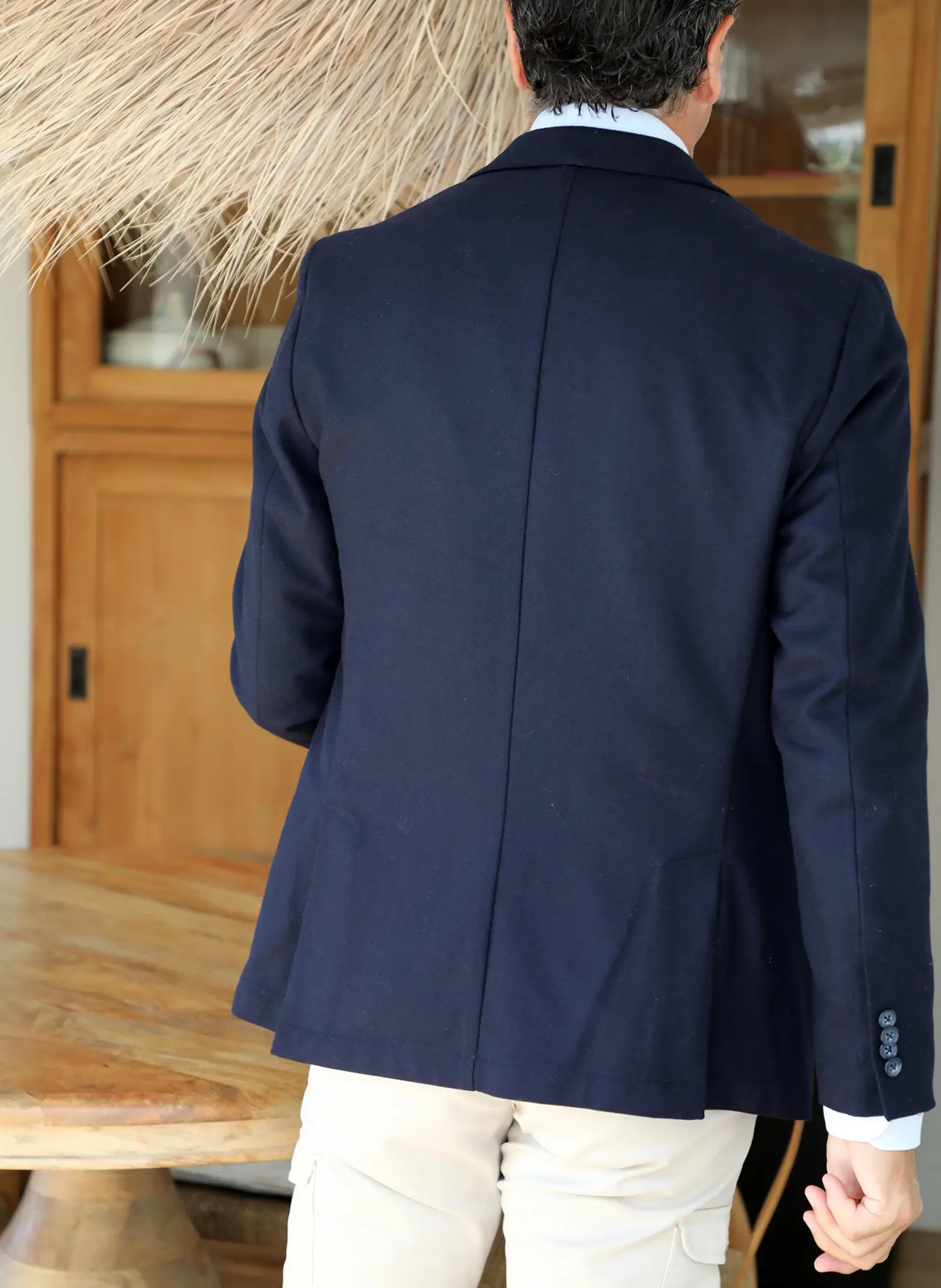 Americana Lana Desestructurada Azul Hombre - Image 6