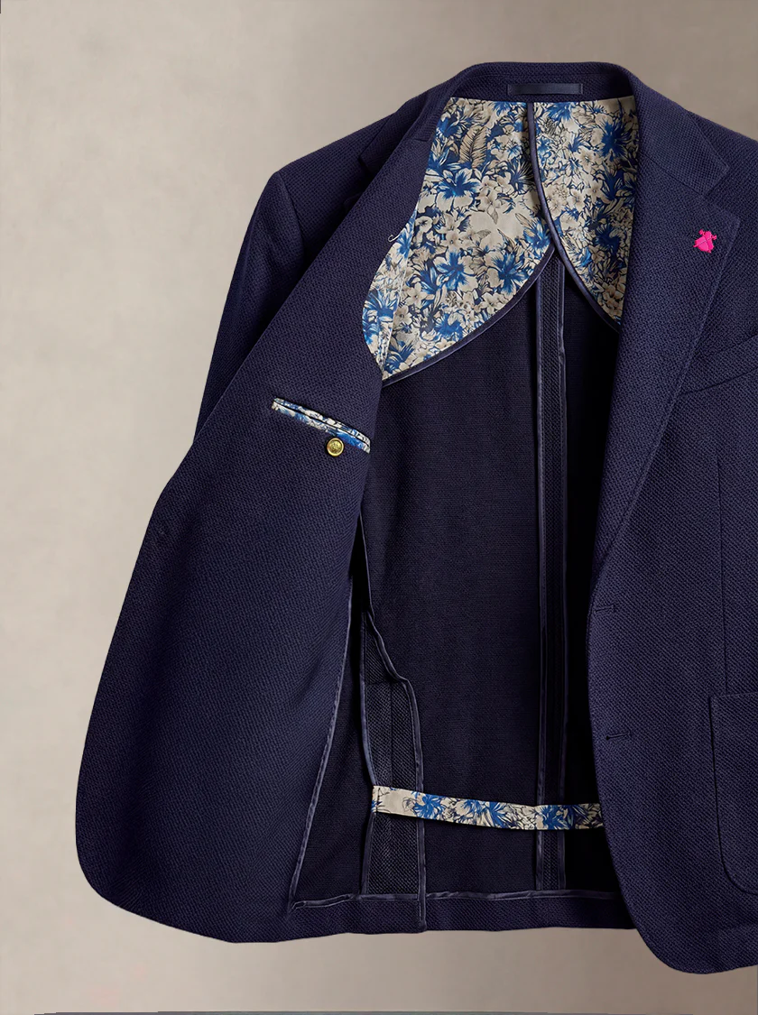 Americana Azul Rejilla Hombre - Image 3