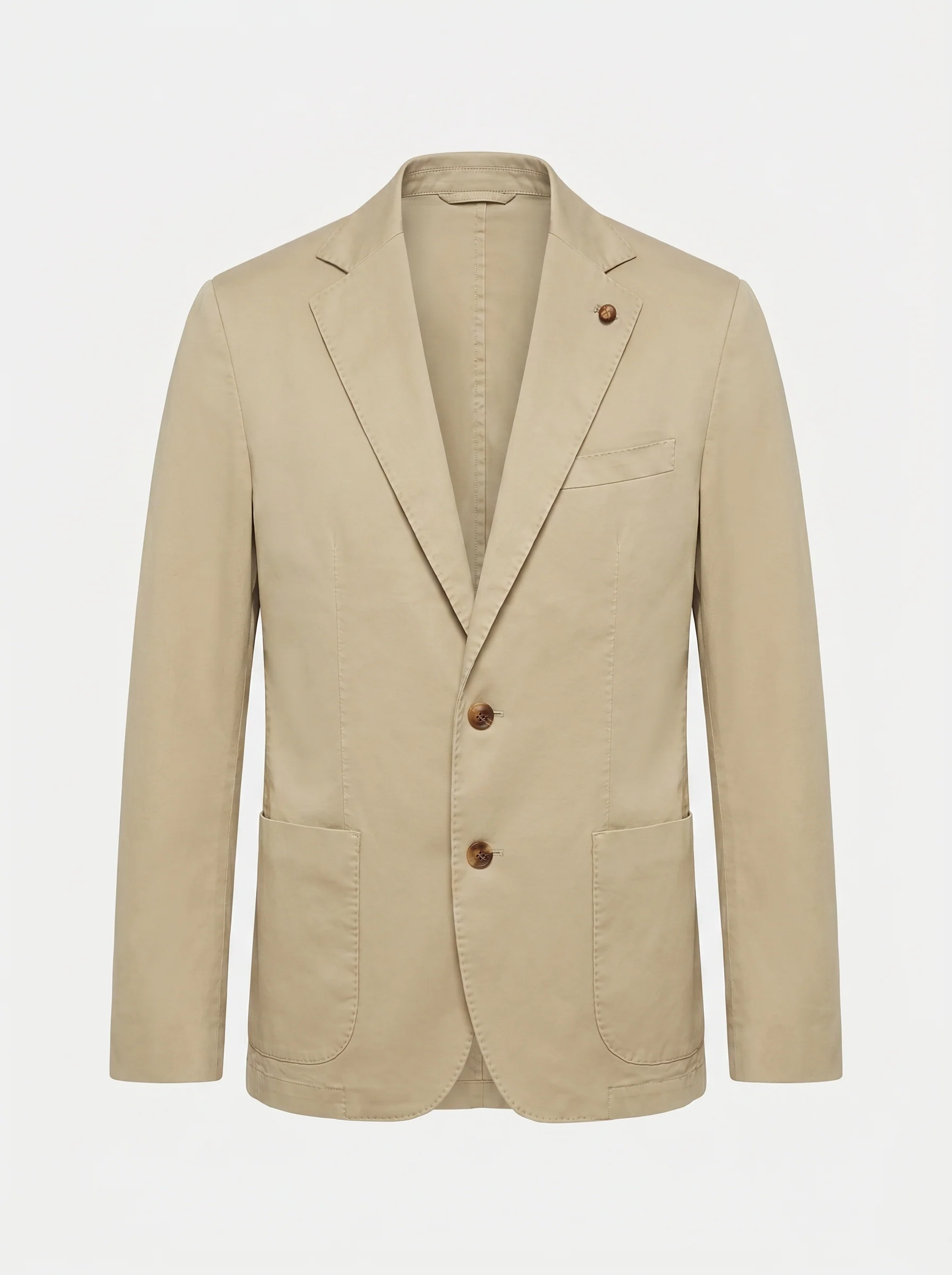 Americana Hombre Beige Algodón - Image 2