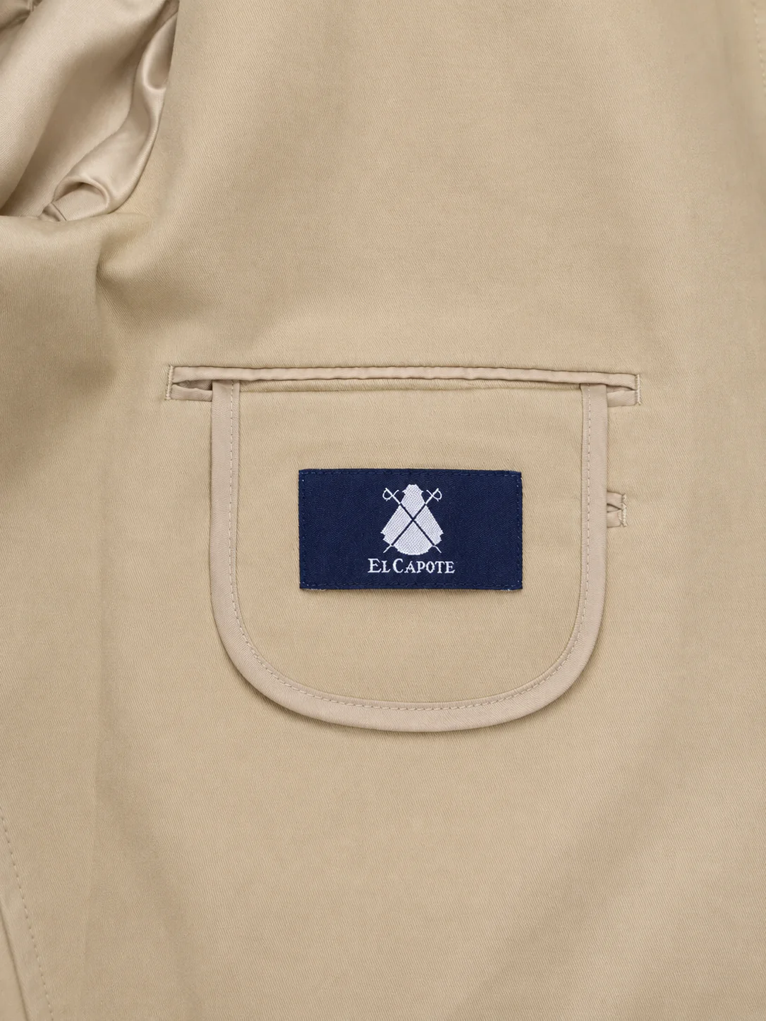 Americana Hombre Beige Algodón - Image 8