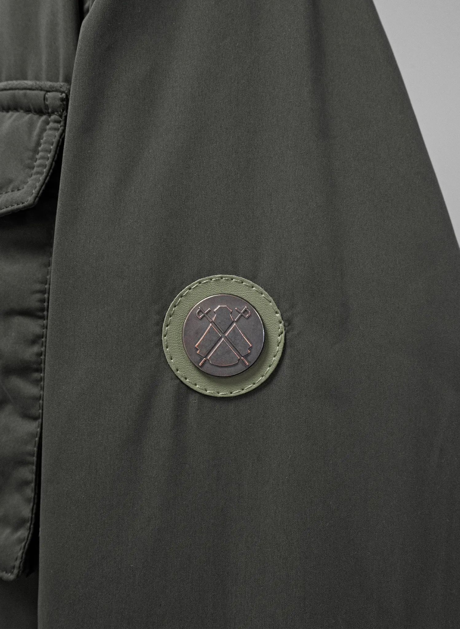 Parka Verde Kaki Con Chaleco Hombre - Image 3