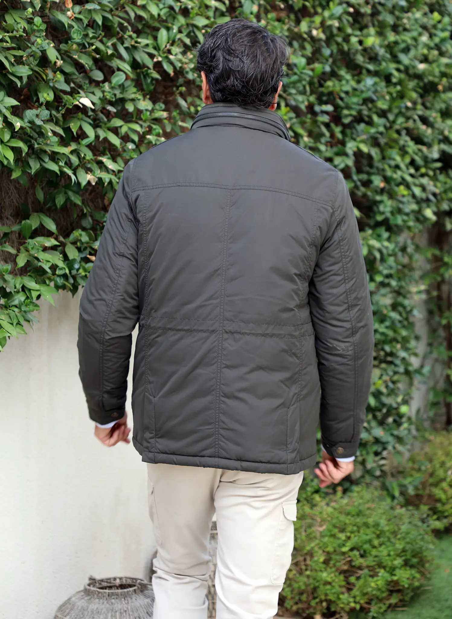 Parka Verde Kaki Con Chaleco Hombre - Image 7