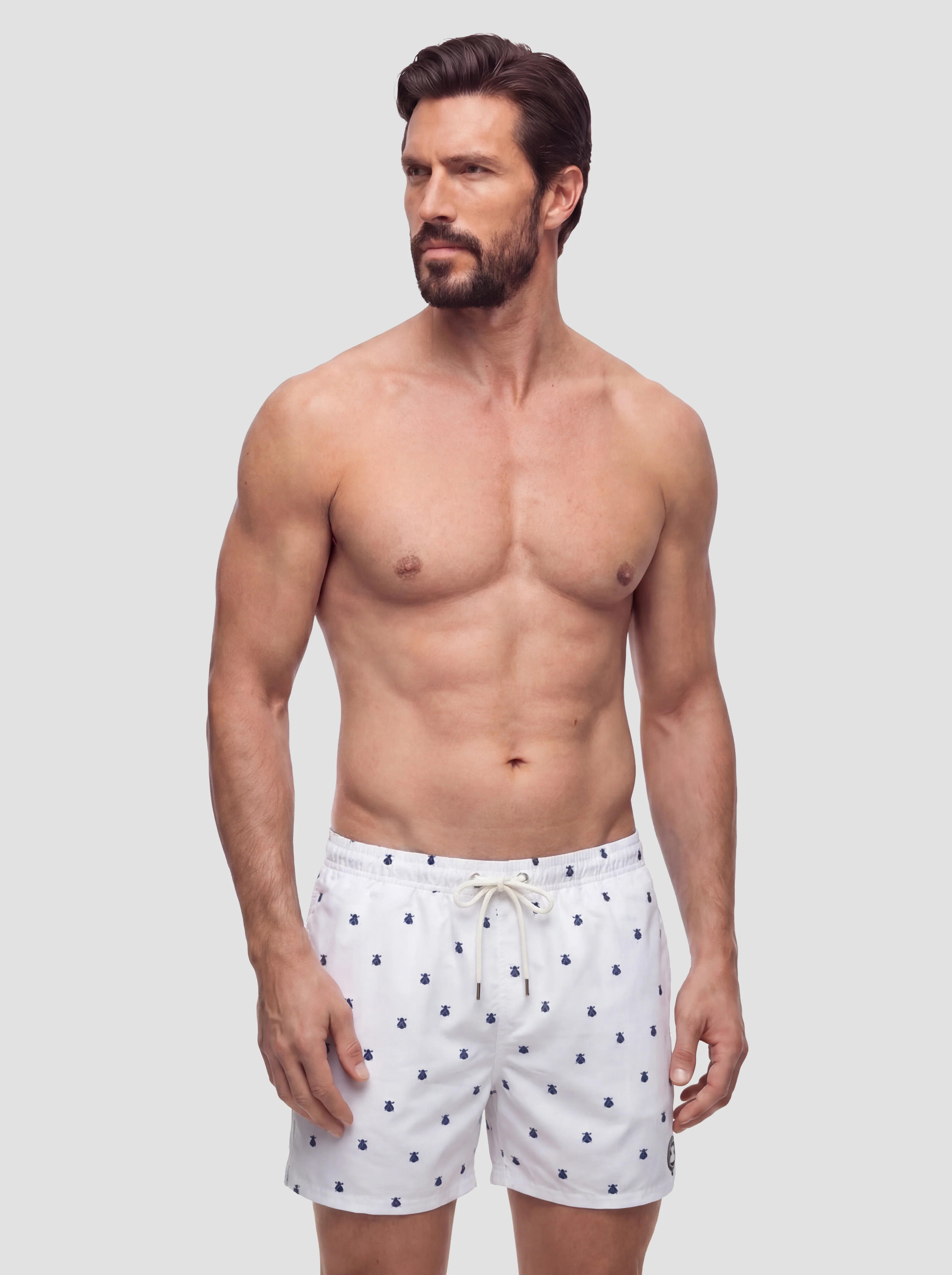 Bañador Blanco Multilogos Hombre
