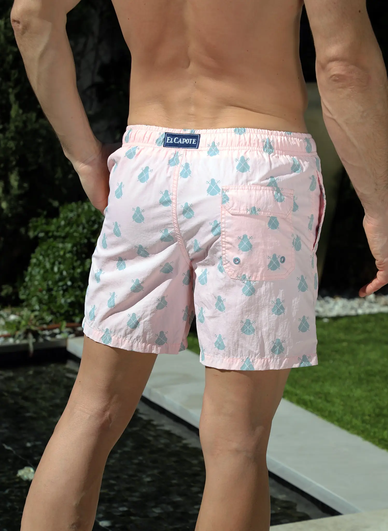 Bañador Rosa Claro Capotes Grisaceos Hombre - Image 7