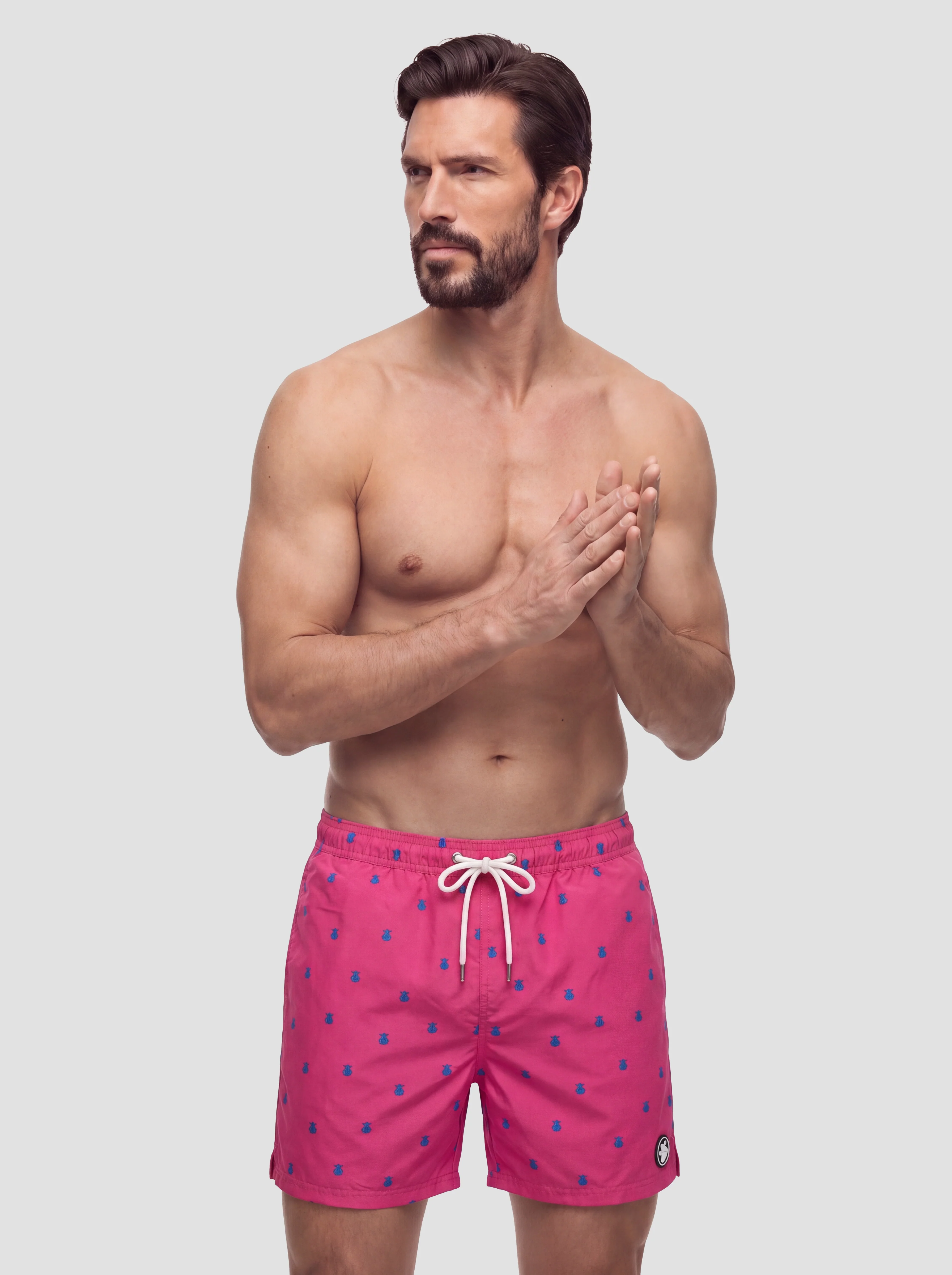 Bañador Rosa Multilogos Hombre