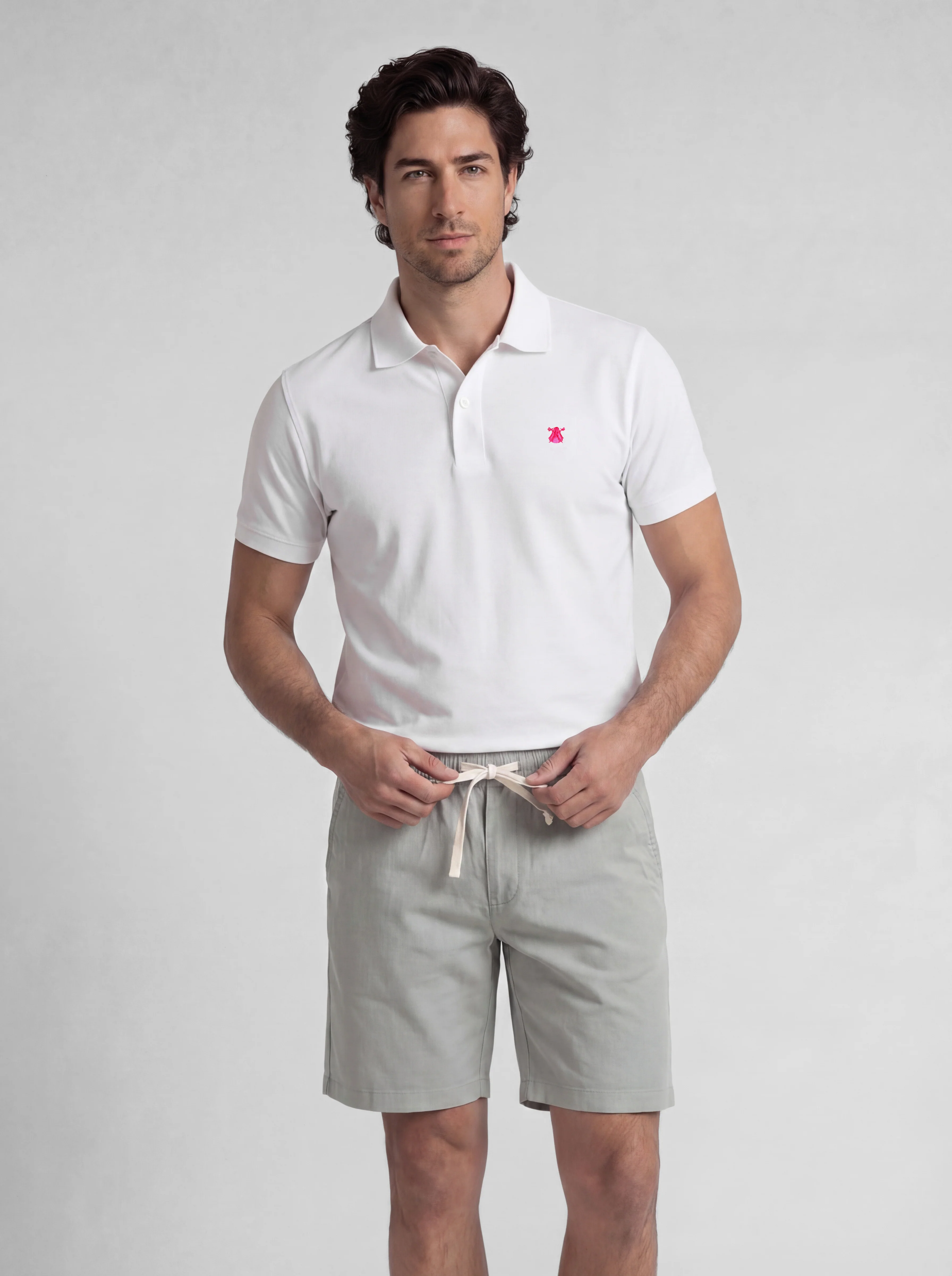 Bermuda Gris Cordón Hombre