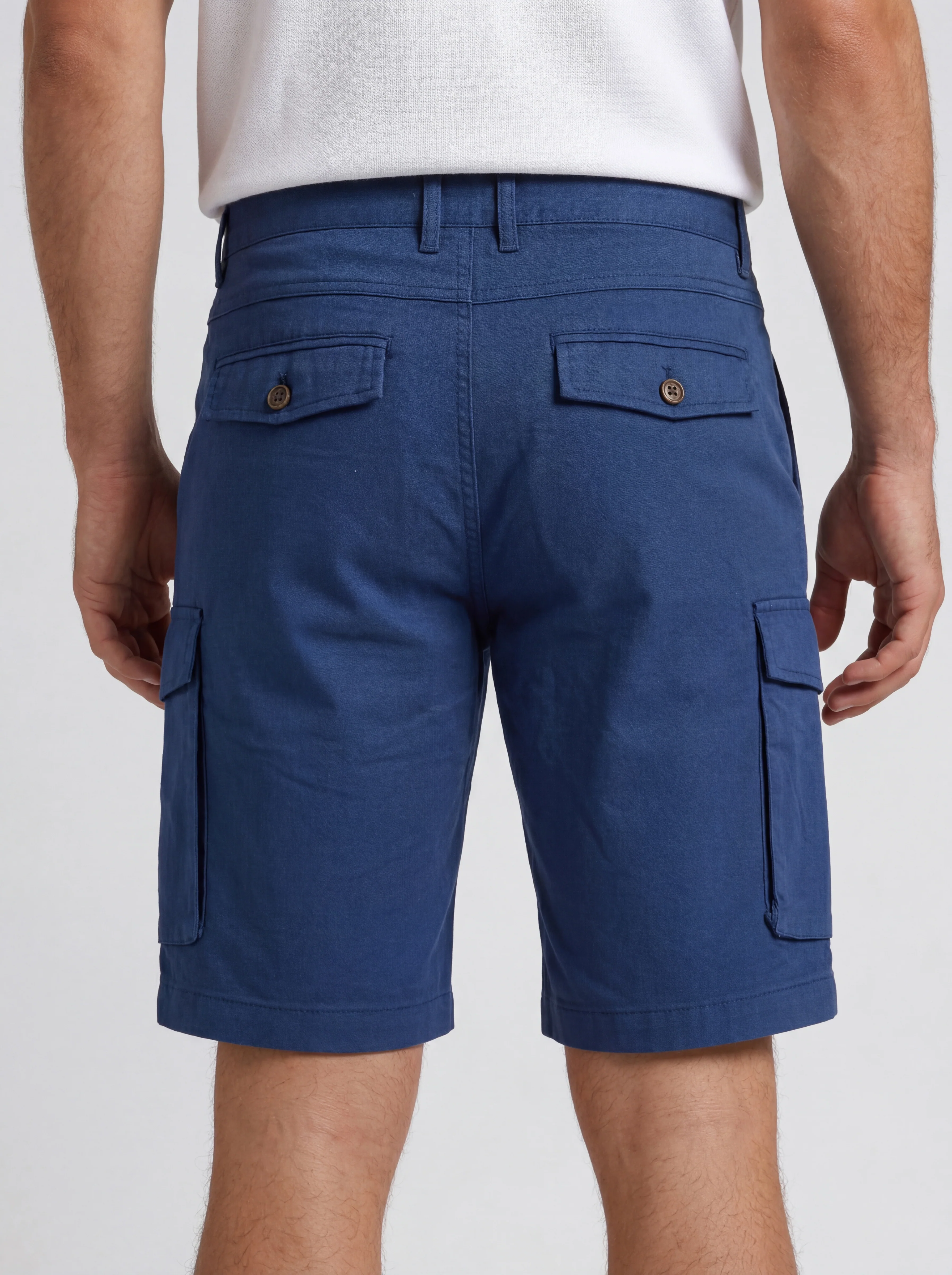 Bermudas Azul Marino Cargo Hombre - Image 3