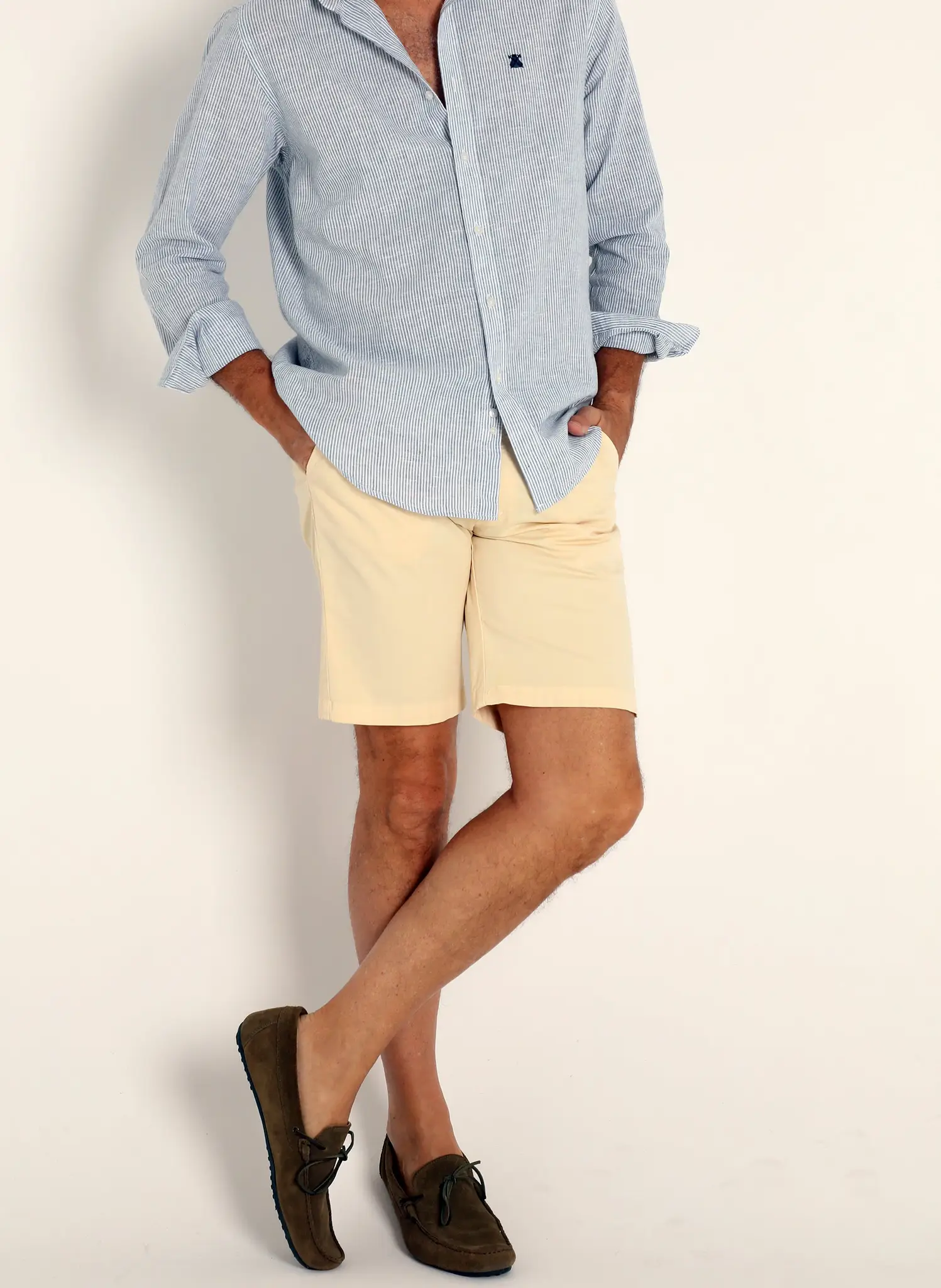 Bermudas Amarilla Claro Algodón Hombre - Image 4