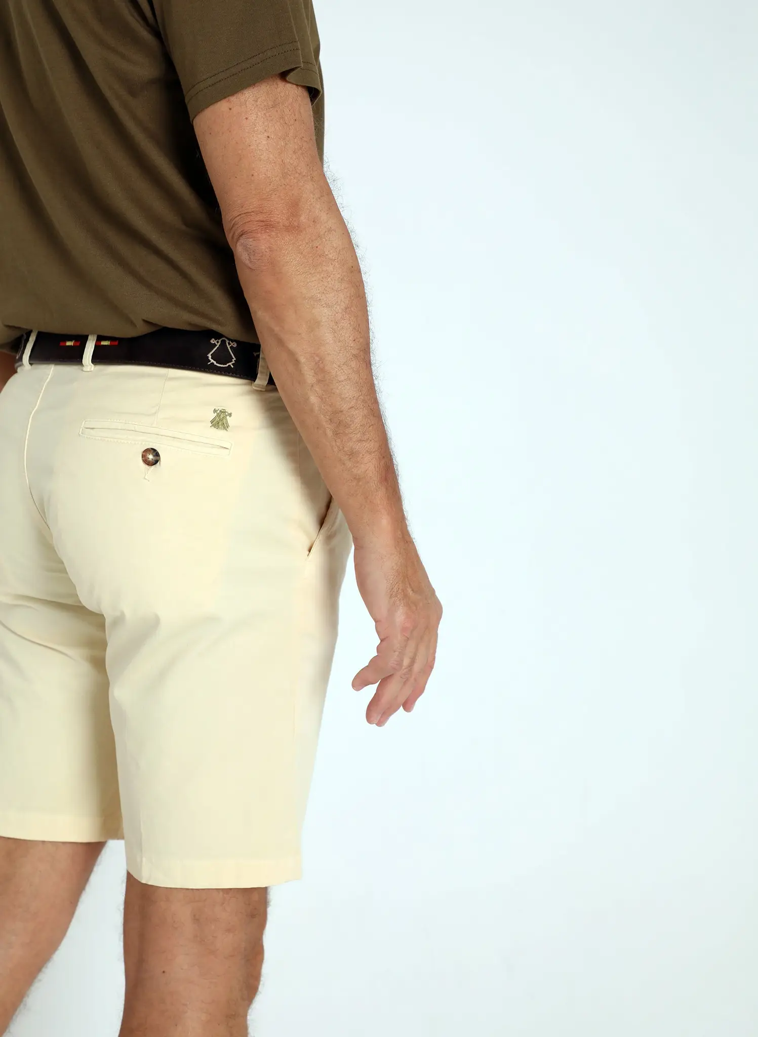 Bermudas Amarilla Claro Algodón Hombre - Image 5