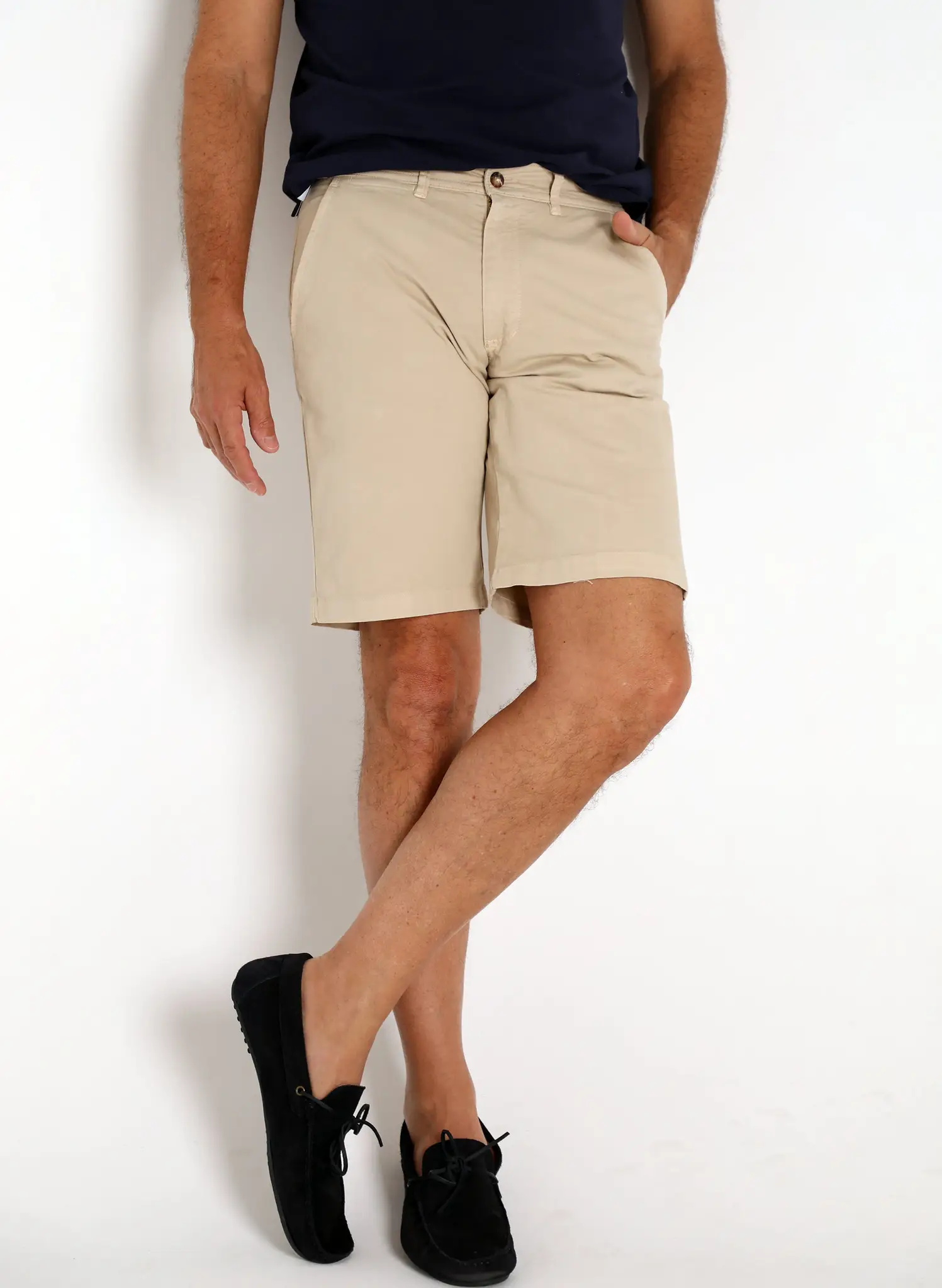 Bermudas Beige Algodón Hombre - Image 2