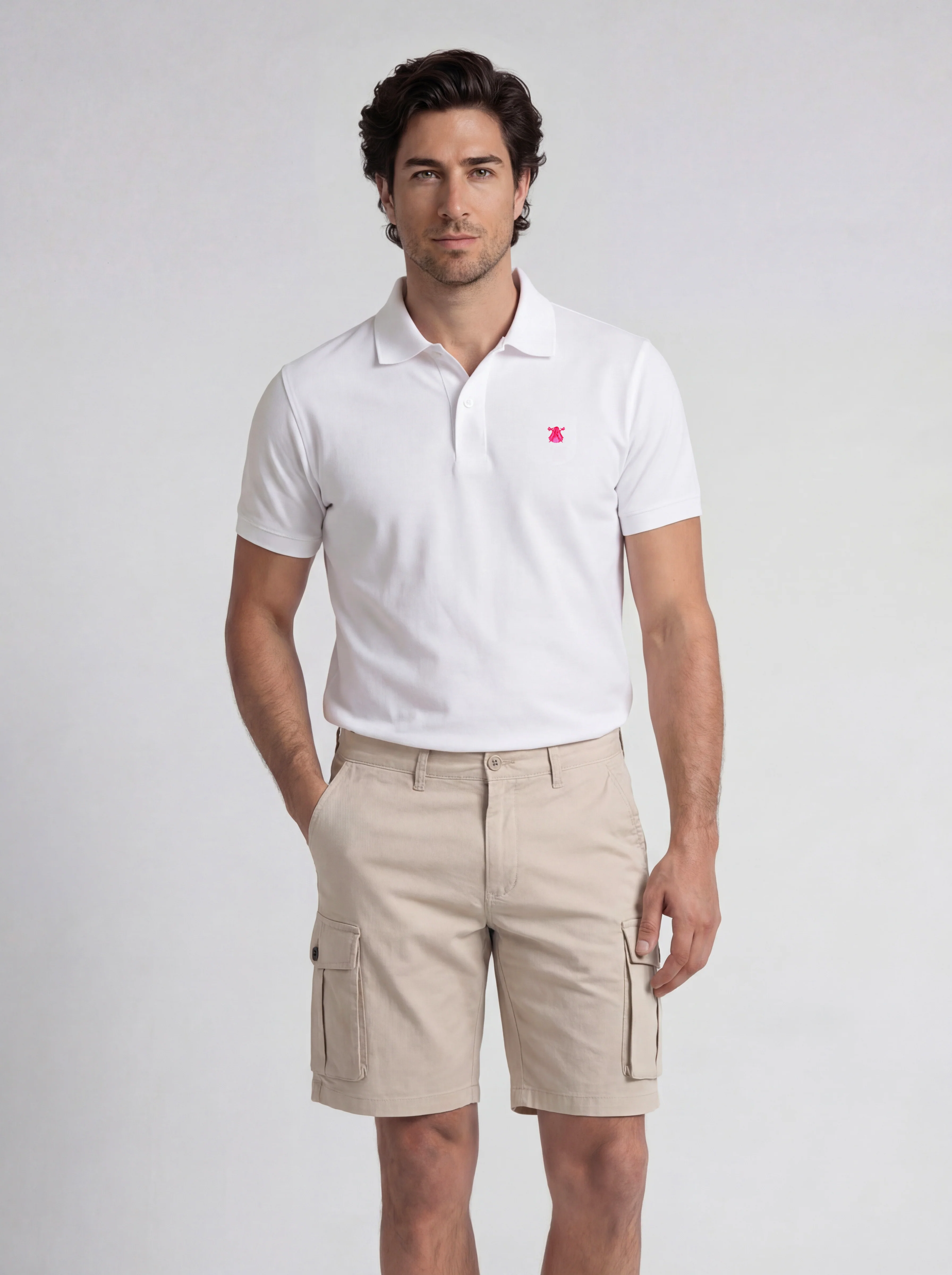 Bermudas Camel Cargo Hombre