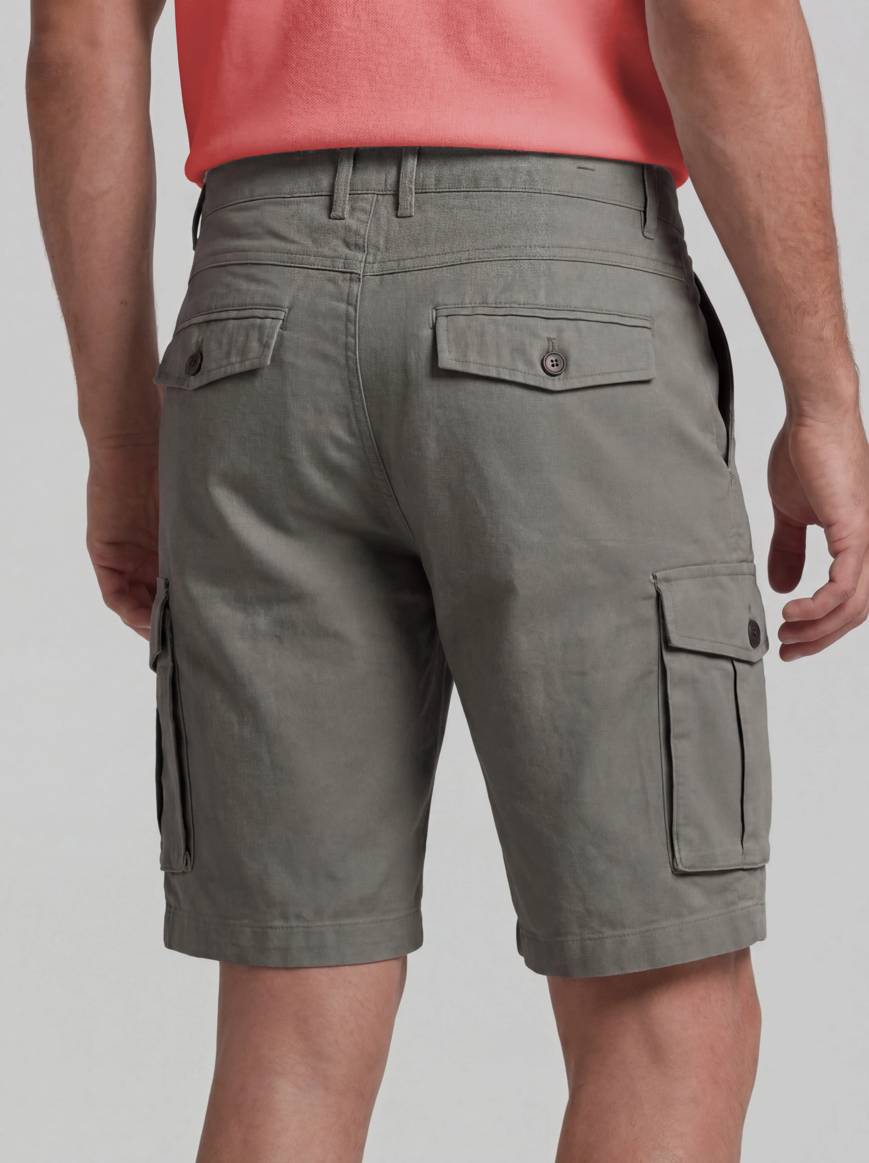 Bermudas Verde Kaki Cargo Hombre - Image 3
