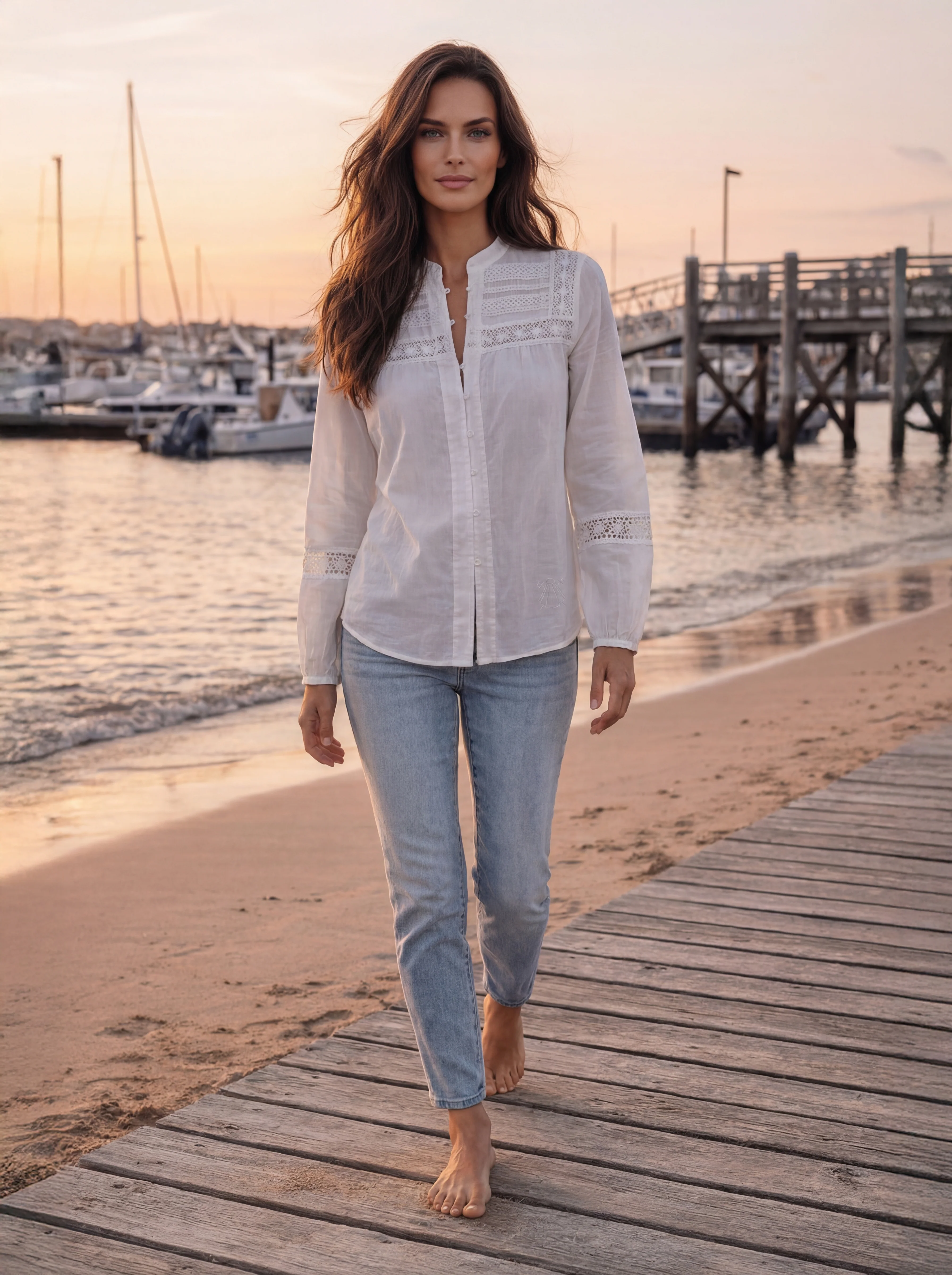 Blusa Blanca Castilla Mujer
