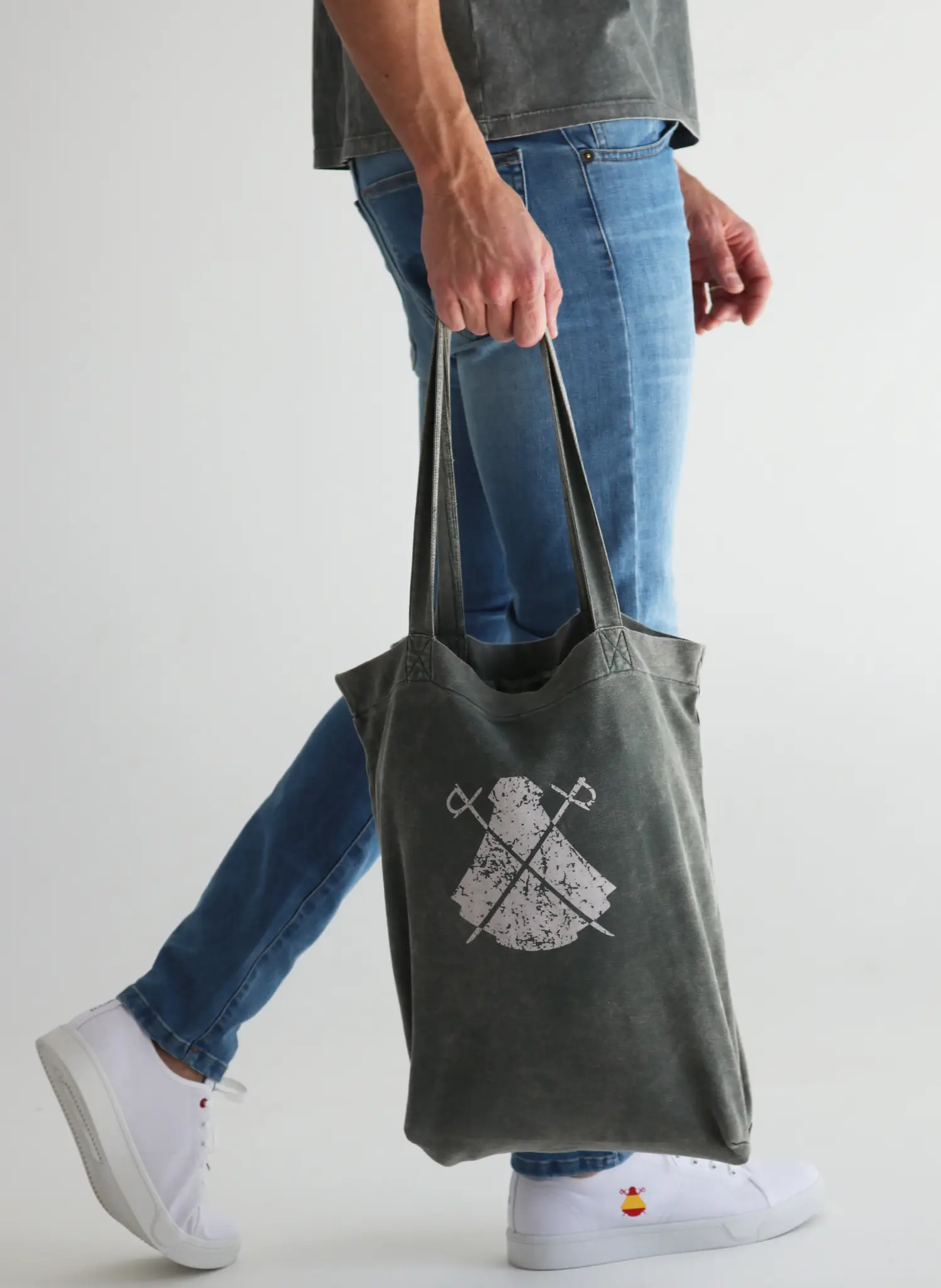 Bolsa Gris Tejido Polo - Image 3