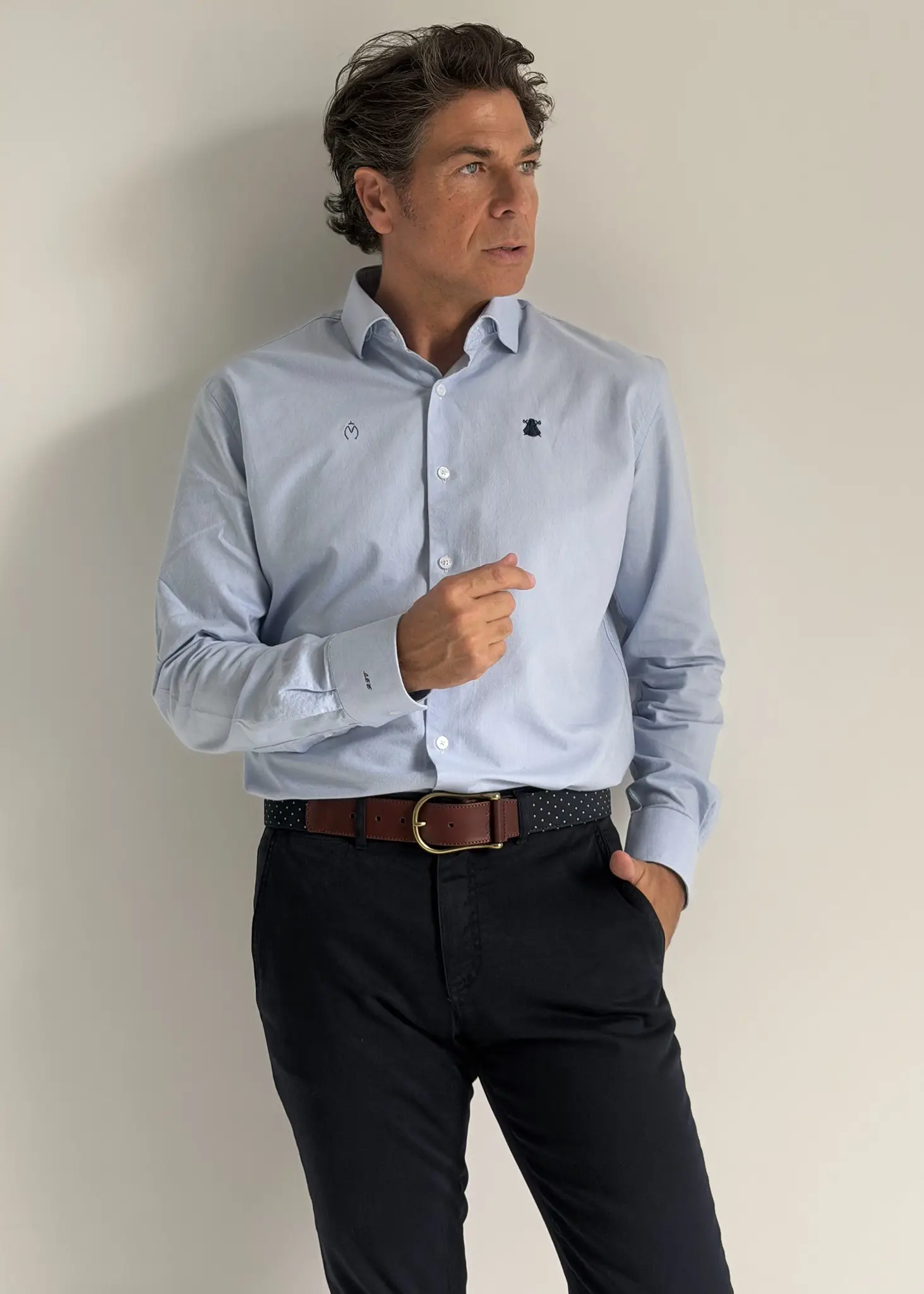Camisa Azul Celeste Personalizable Hombre - Image 4