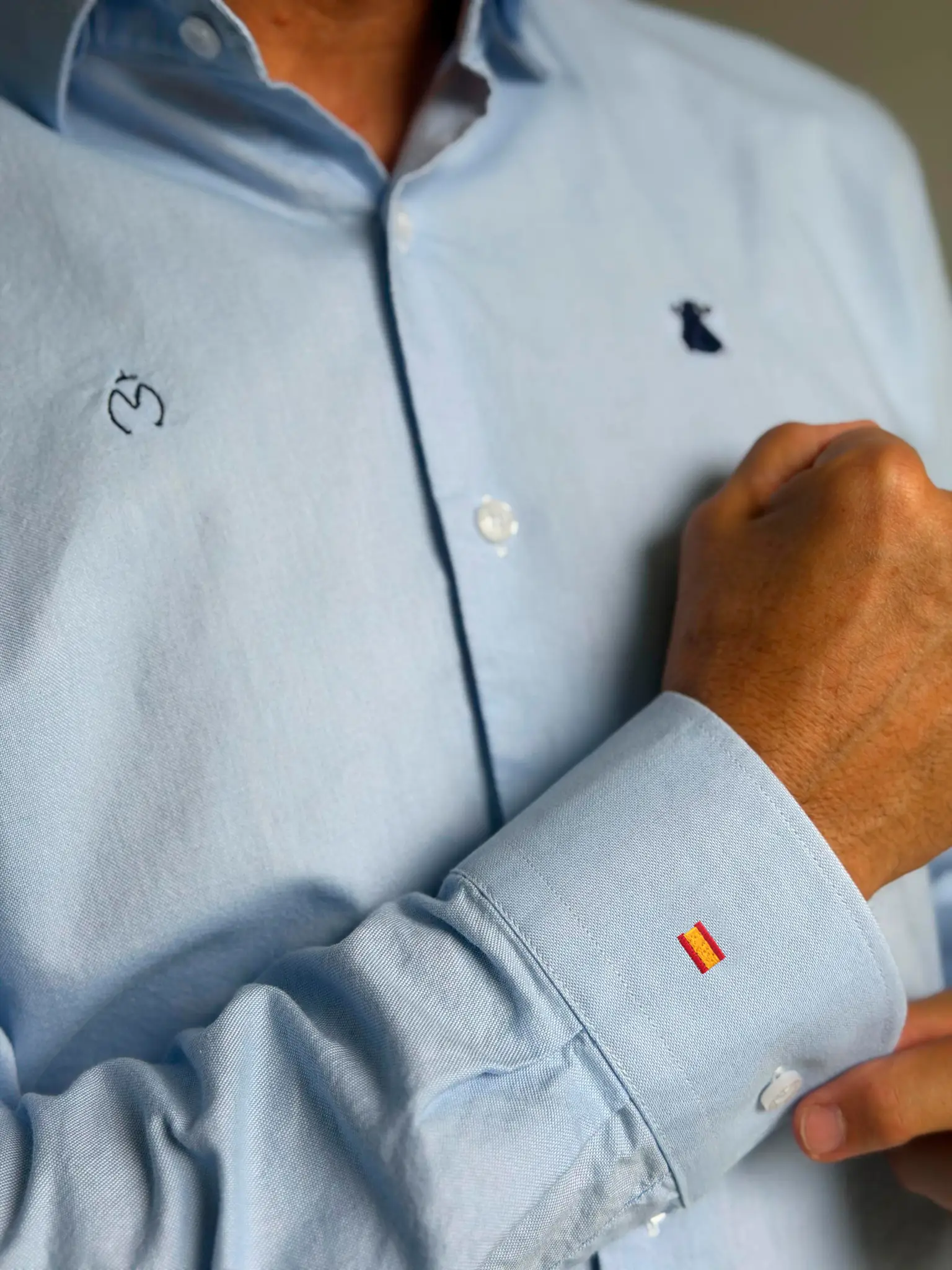 Camisa Azul Celeste Personalizable Hombre - Image 6