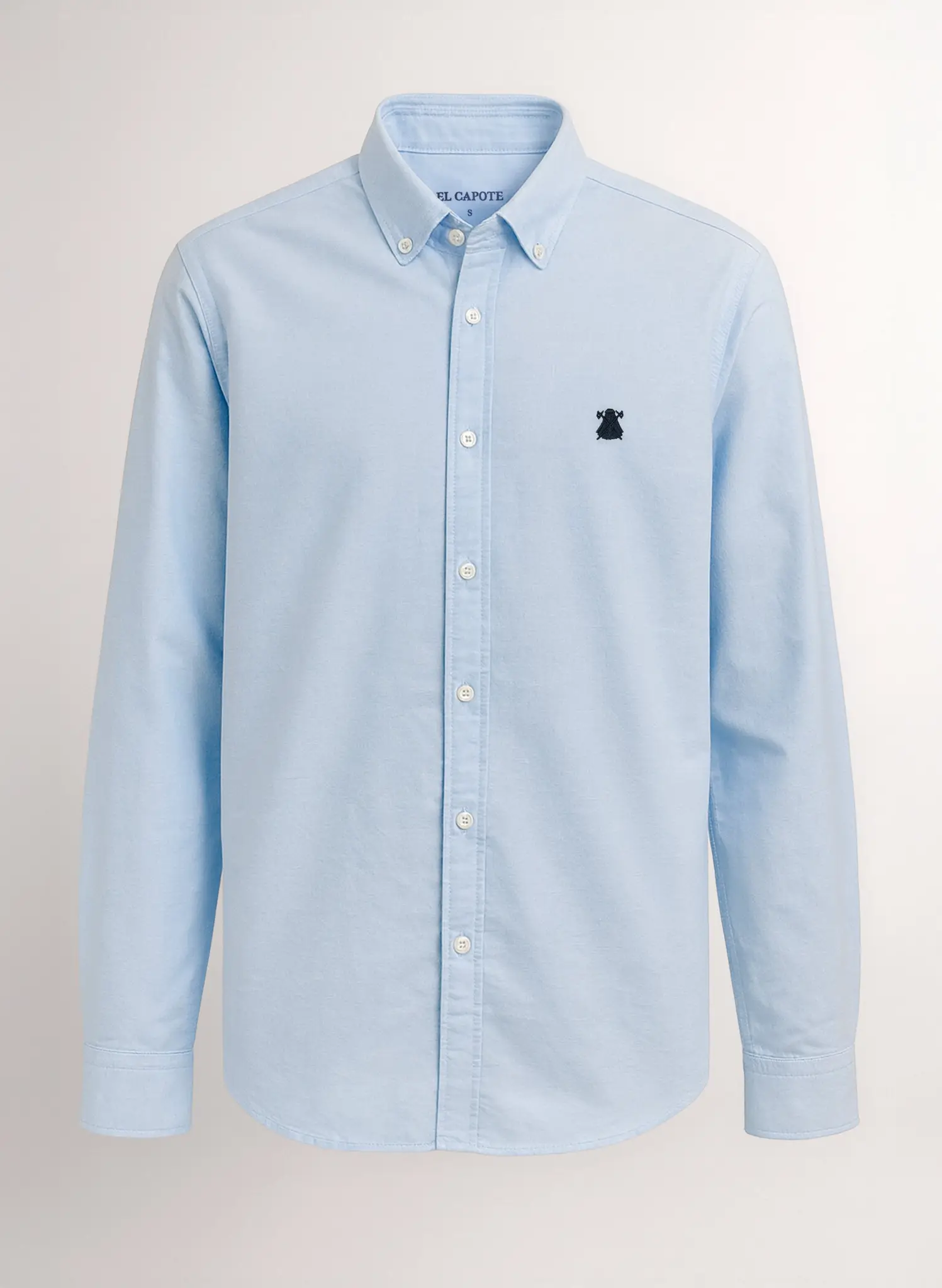 Camisa Azul Oxford Claro Cuello Botón Hombre - Image 2