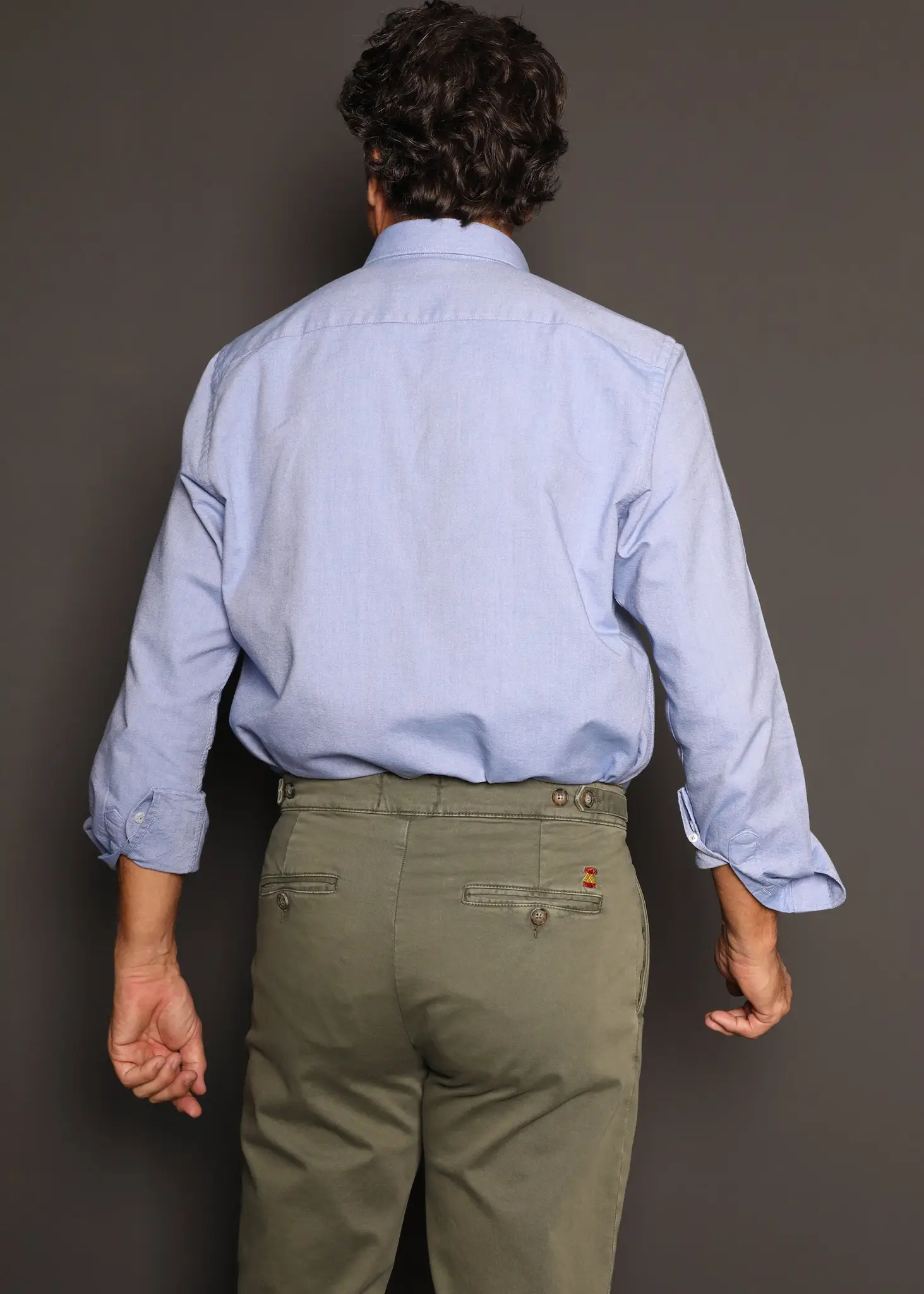 Camisa Azul Oxford Cuello Botón Hombre - Image 4