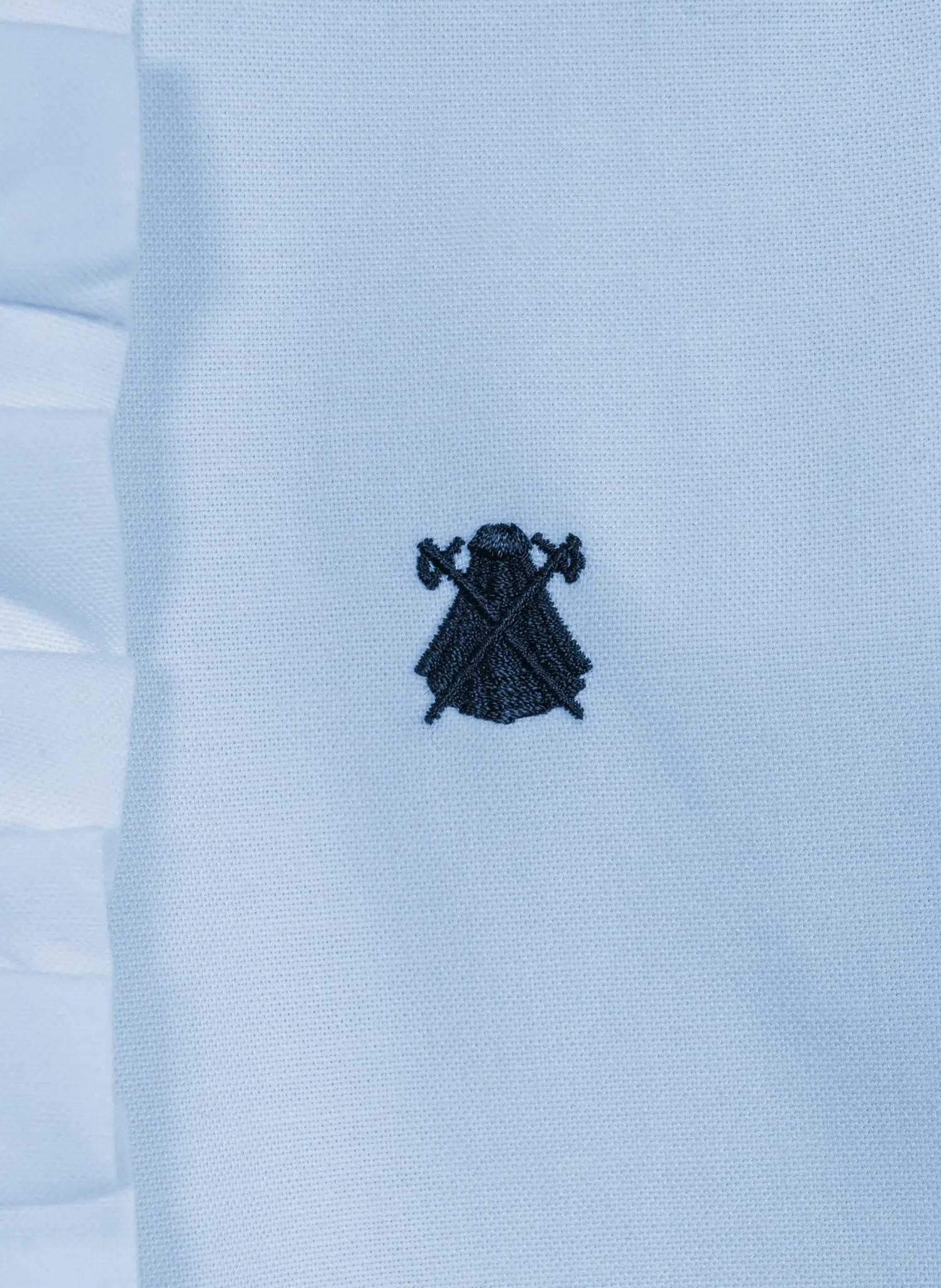 Camisa Azul  Pechera Volantes Mujer - Image 4