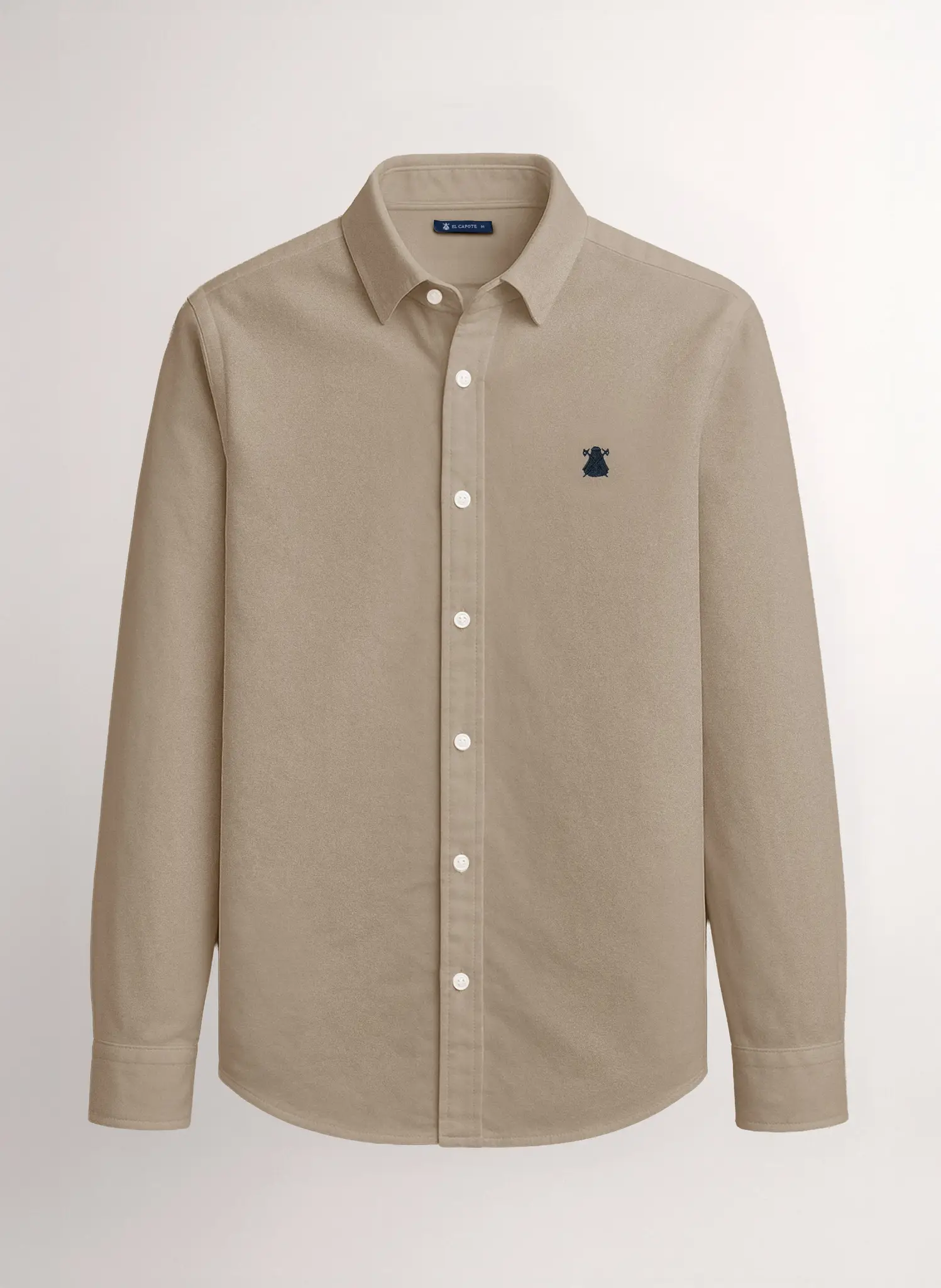 Camisa Camel Nido de Abeja Capote Azul Hombre - Image 2