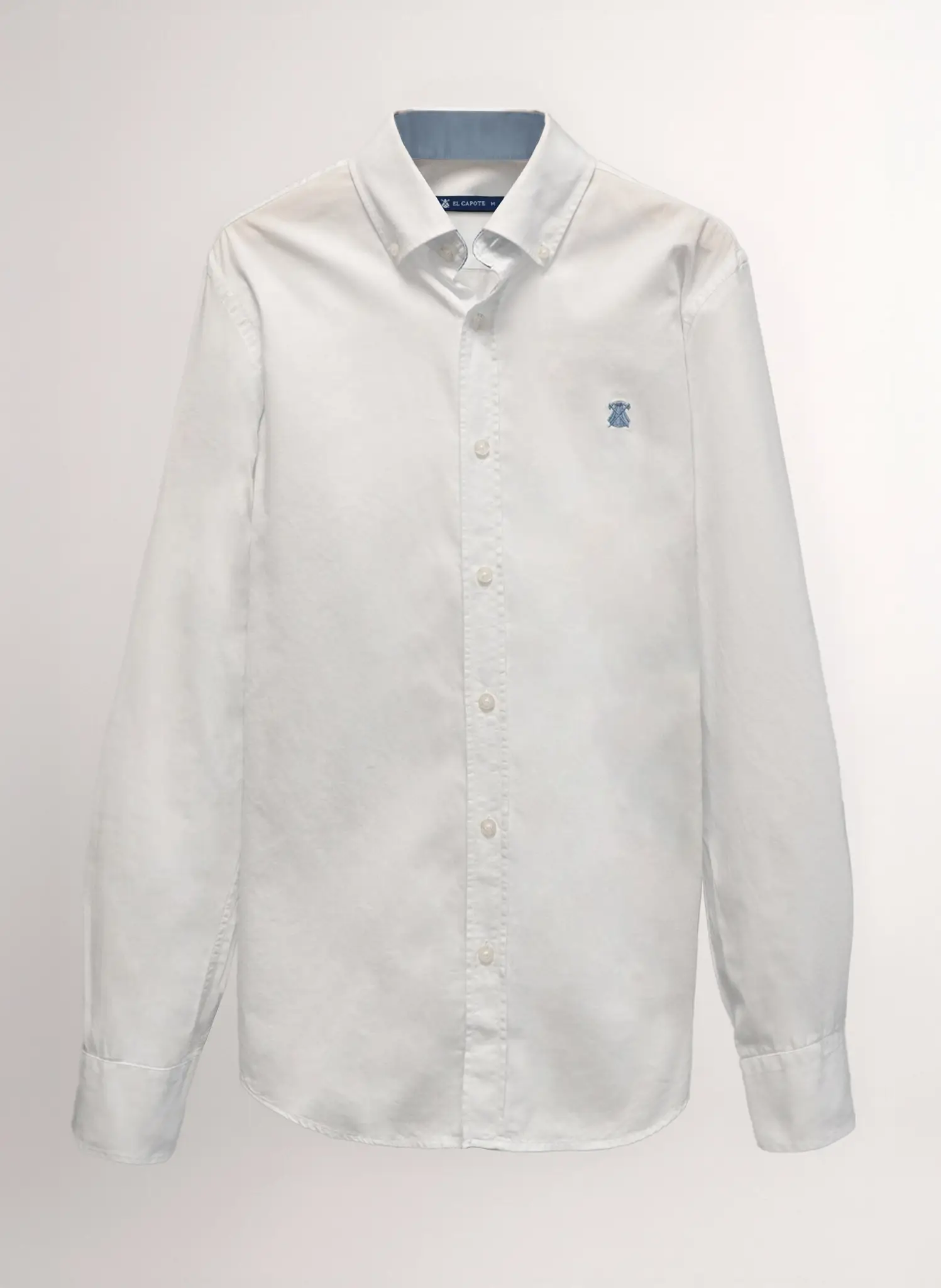 Camisa Blanca Coderas Celeste Hombre - Image 2