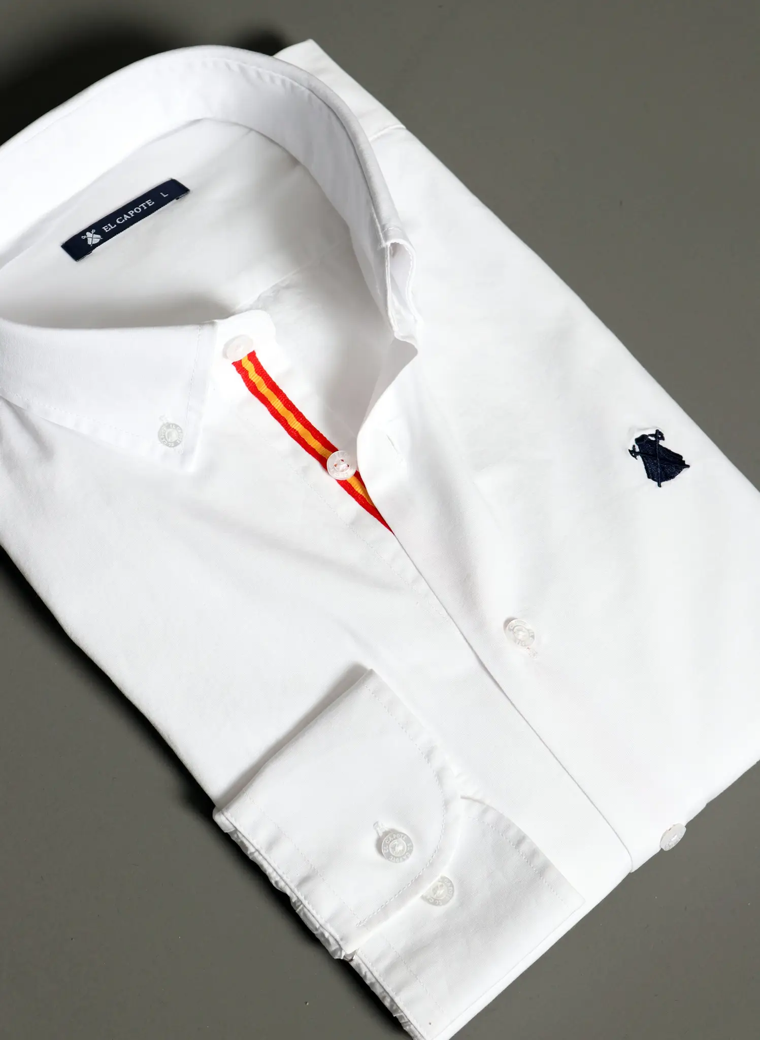 Camisa Blanca Cinta España Cuello Botón - Image 5