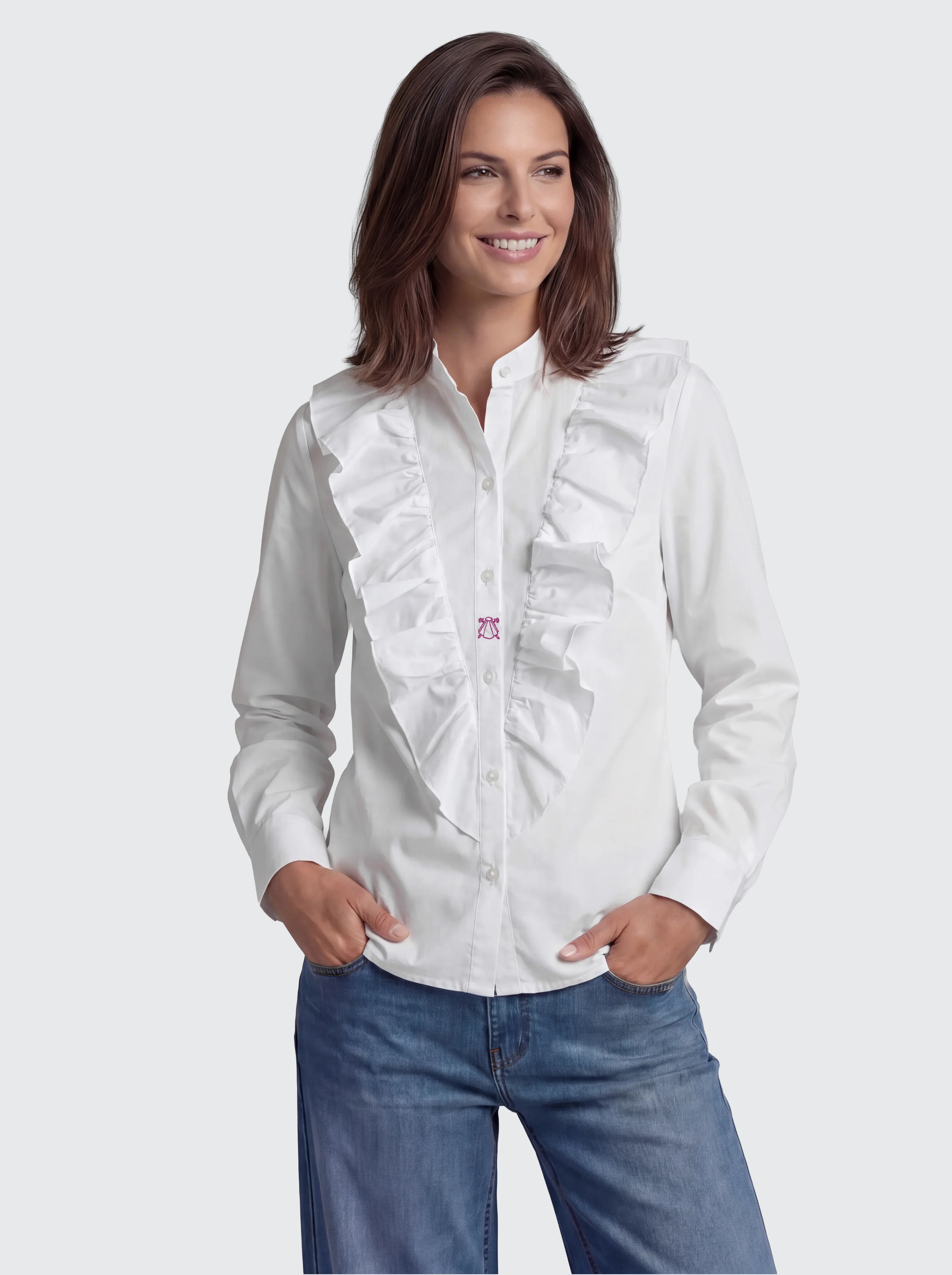 Camisa Blanca Flamenca Mujer
