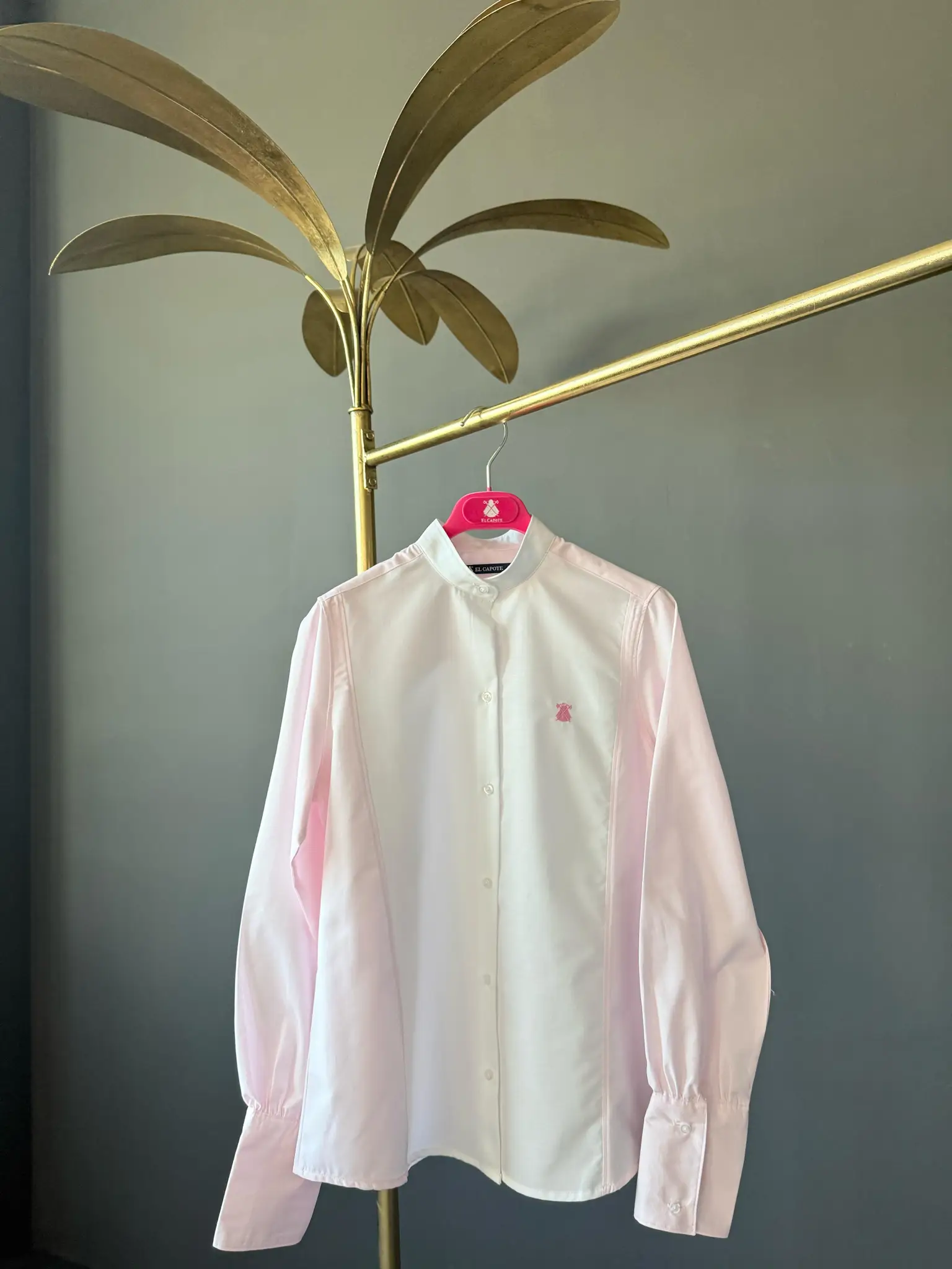 Camisa Rosa y Blanca Combinada Mujer - Image 5
