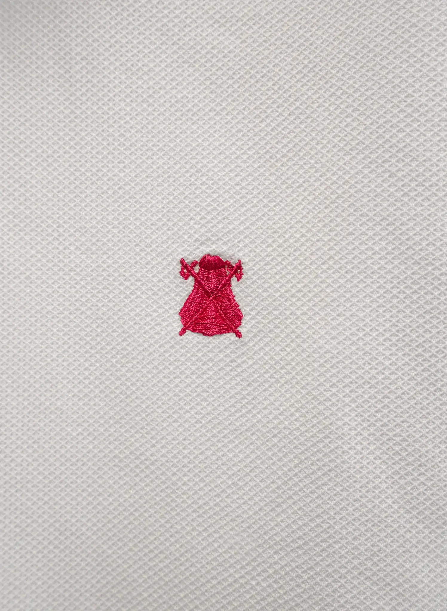 Camisa Blanca Nido de Abeja Capote Rosa Hombre - Image 3