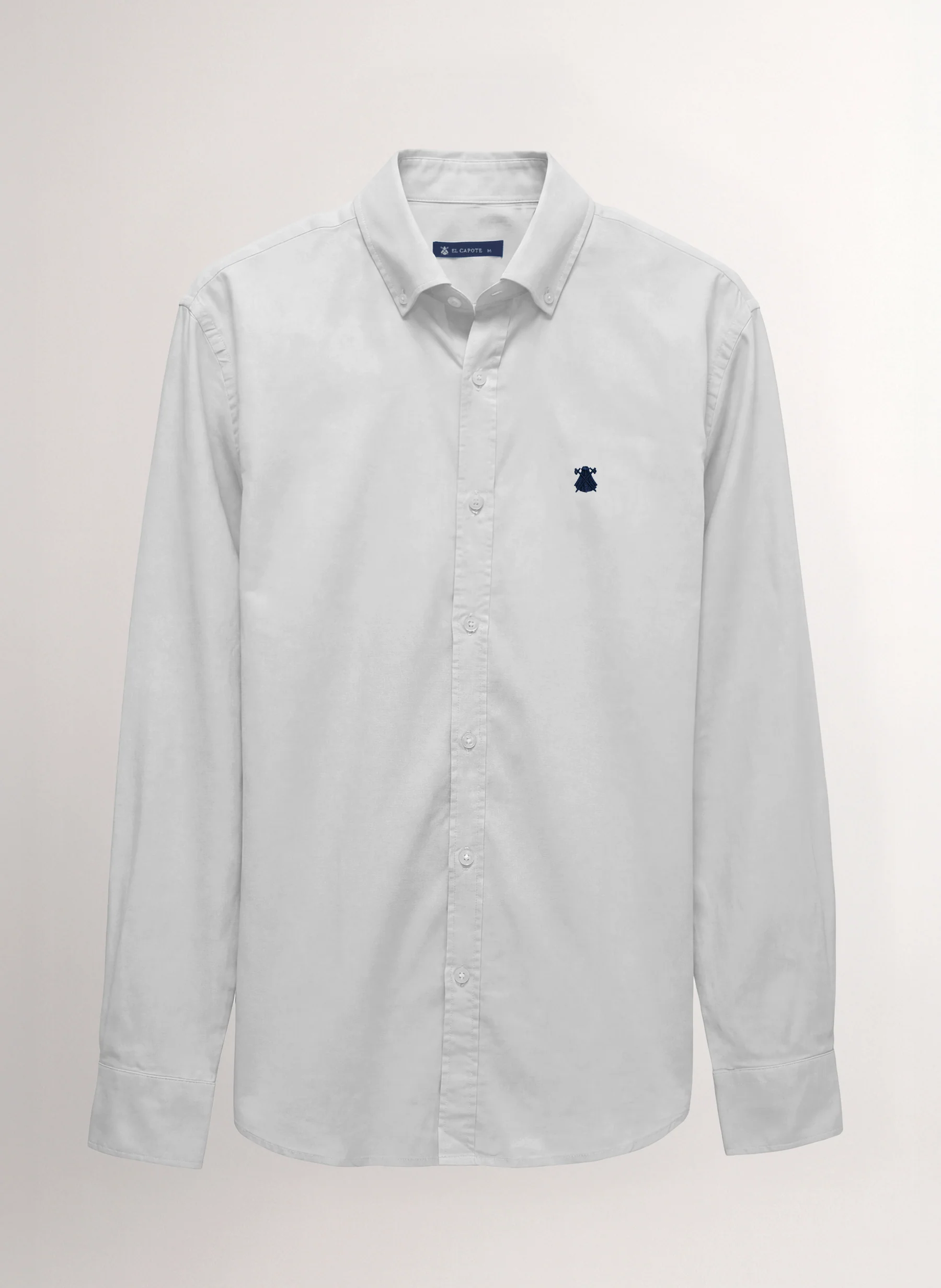 Camisa Blanca Popelín Cuello Botón Hombre - Image 2