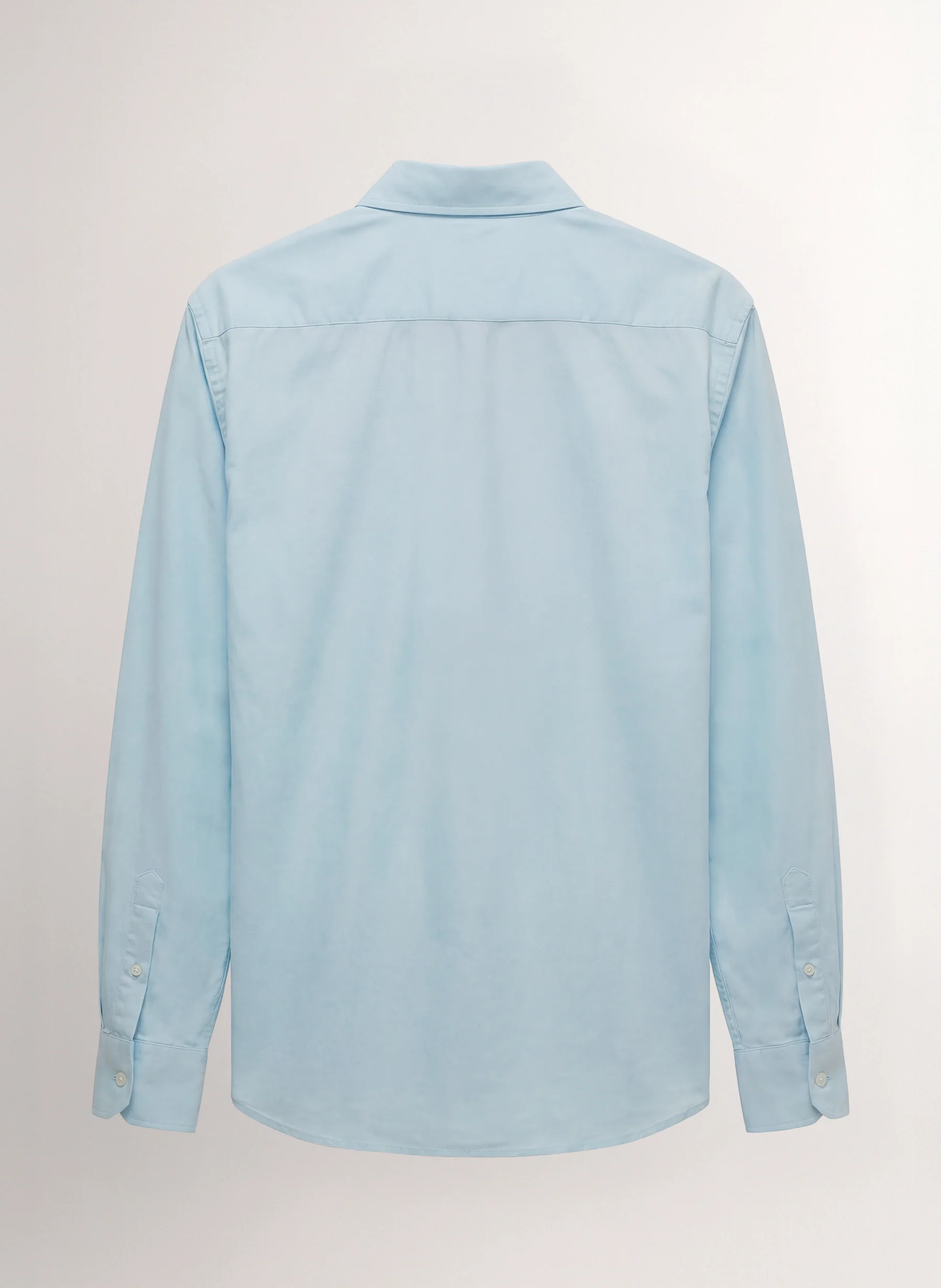Camisa Celeste Popelín Cuello Botón Hombre - Image 3