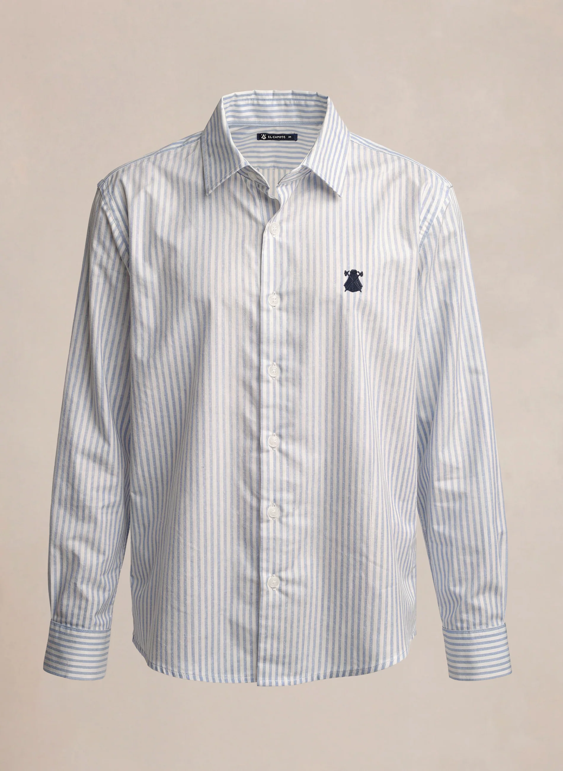 Camisa Blanca Rayas Azules Hombre - Image 2