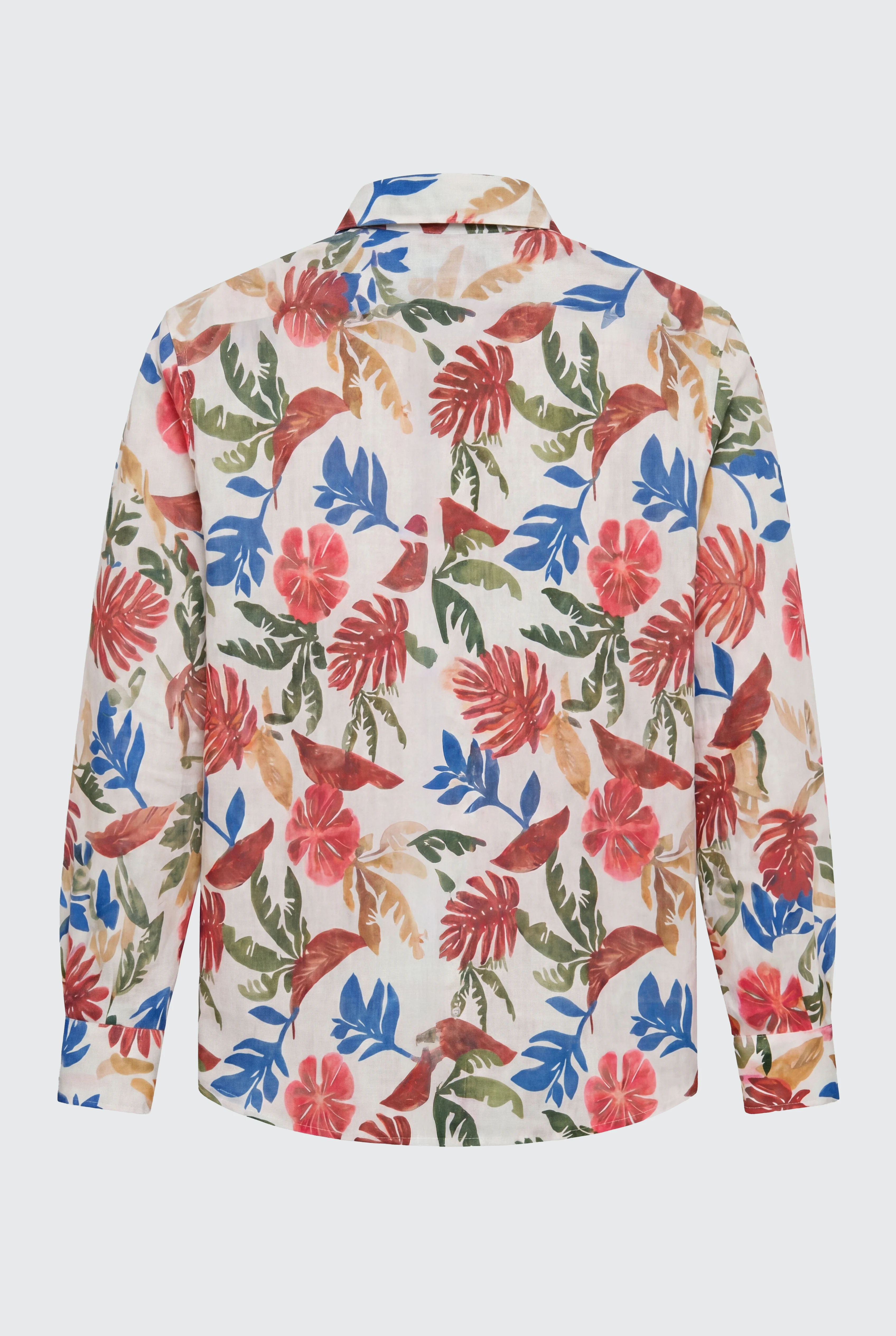 Camisa Blanca Tropical Lino Hombre - Image 5
