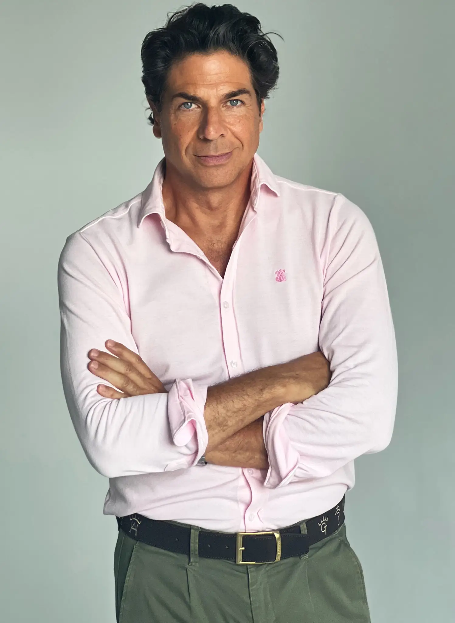Camisa Rosa Piqué Fino Hombre