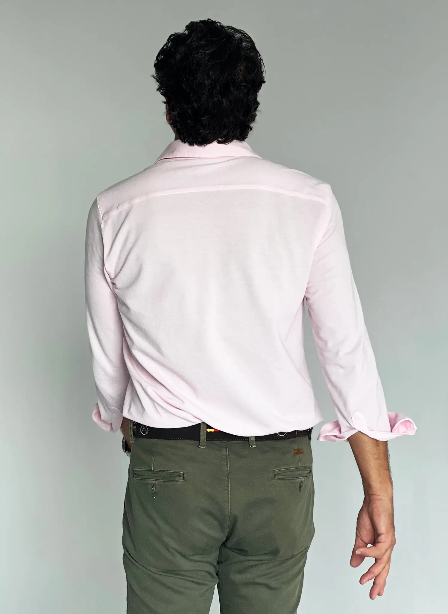 Camisa Rosa Piqué Fino Hombre - Image 4