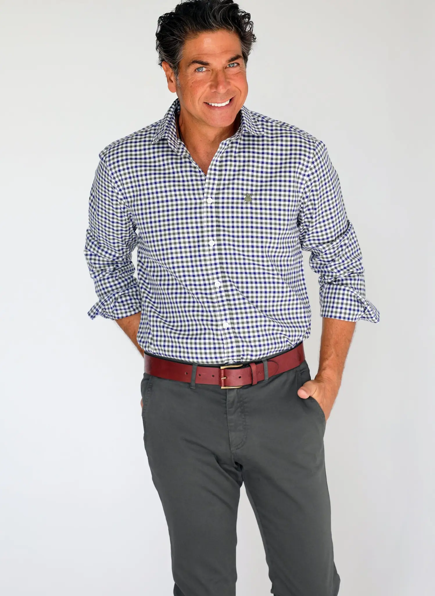 Camisa Cuadros Azules y Verdes Hombre - Image 6