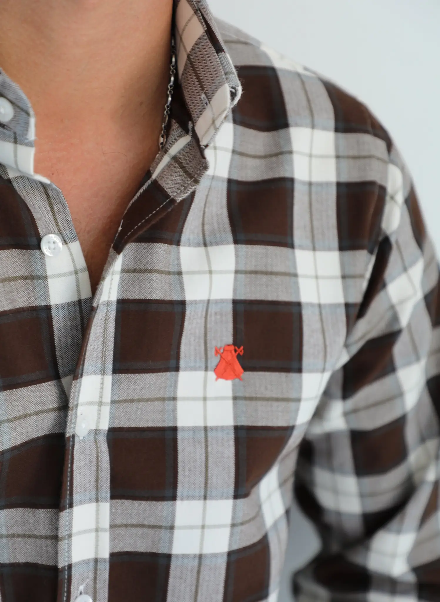 Camisa Cuadros Grandes Marrones Villela Hombre - Image 4