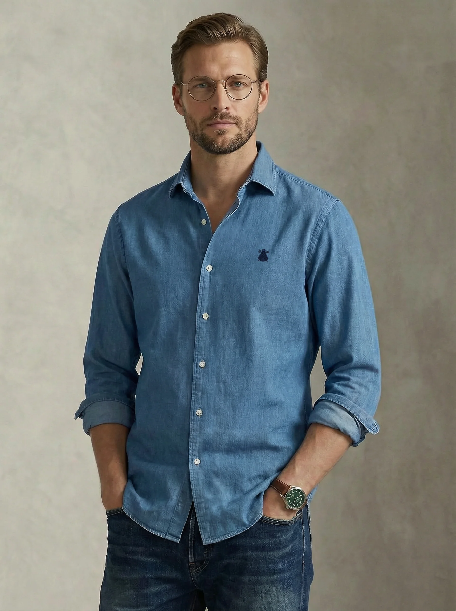Camisa Denim Classic Hombre