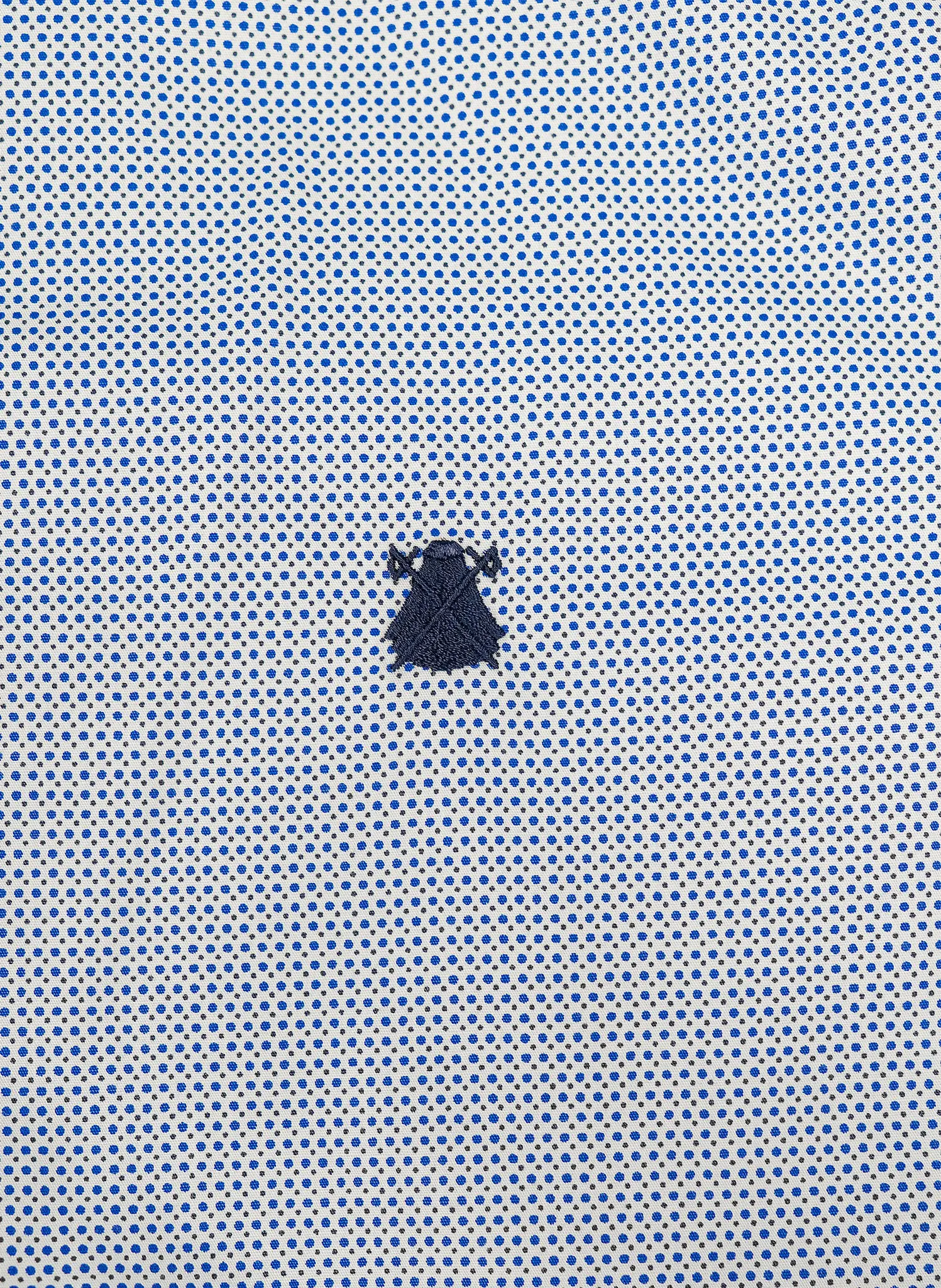 Camisa Estampada Topos Azules Hombre - Image 3
