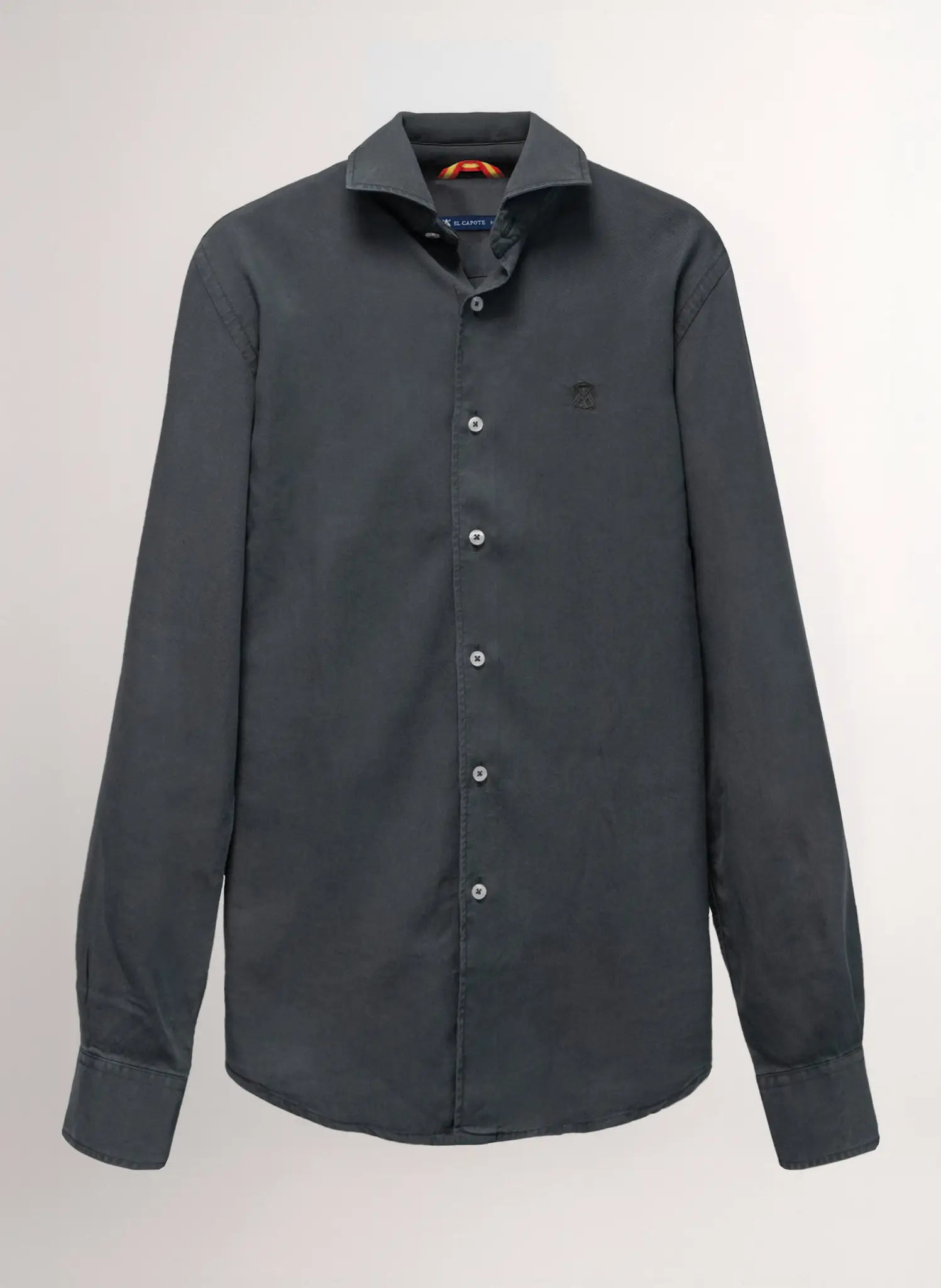 Camisa Gris Tencel Hombre - Image 2