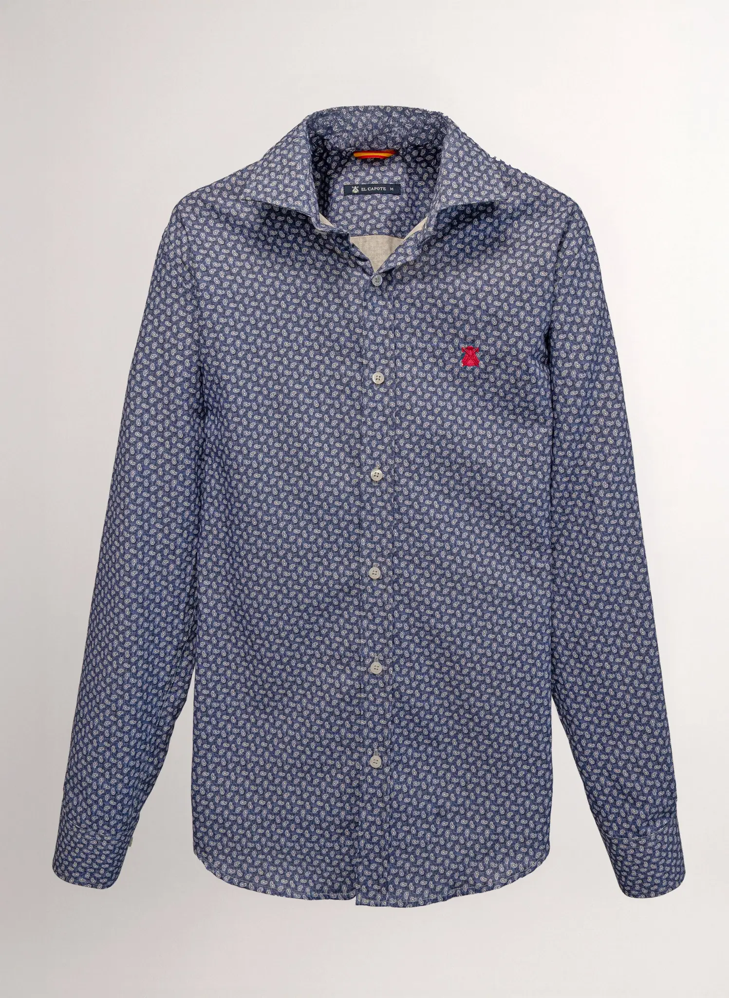 Camisa Azul Estampado Cachemir Hombre - Image 2