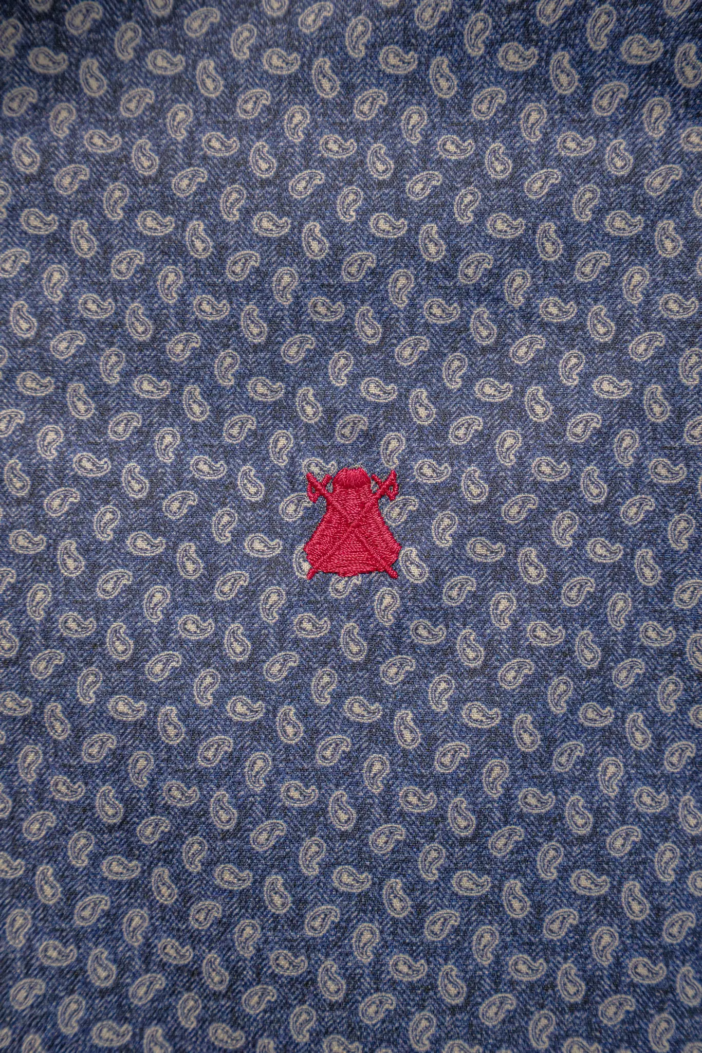 Camisa Azul Estampado Cachemir Hombre - Image 3