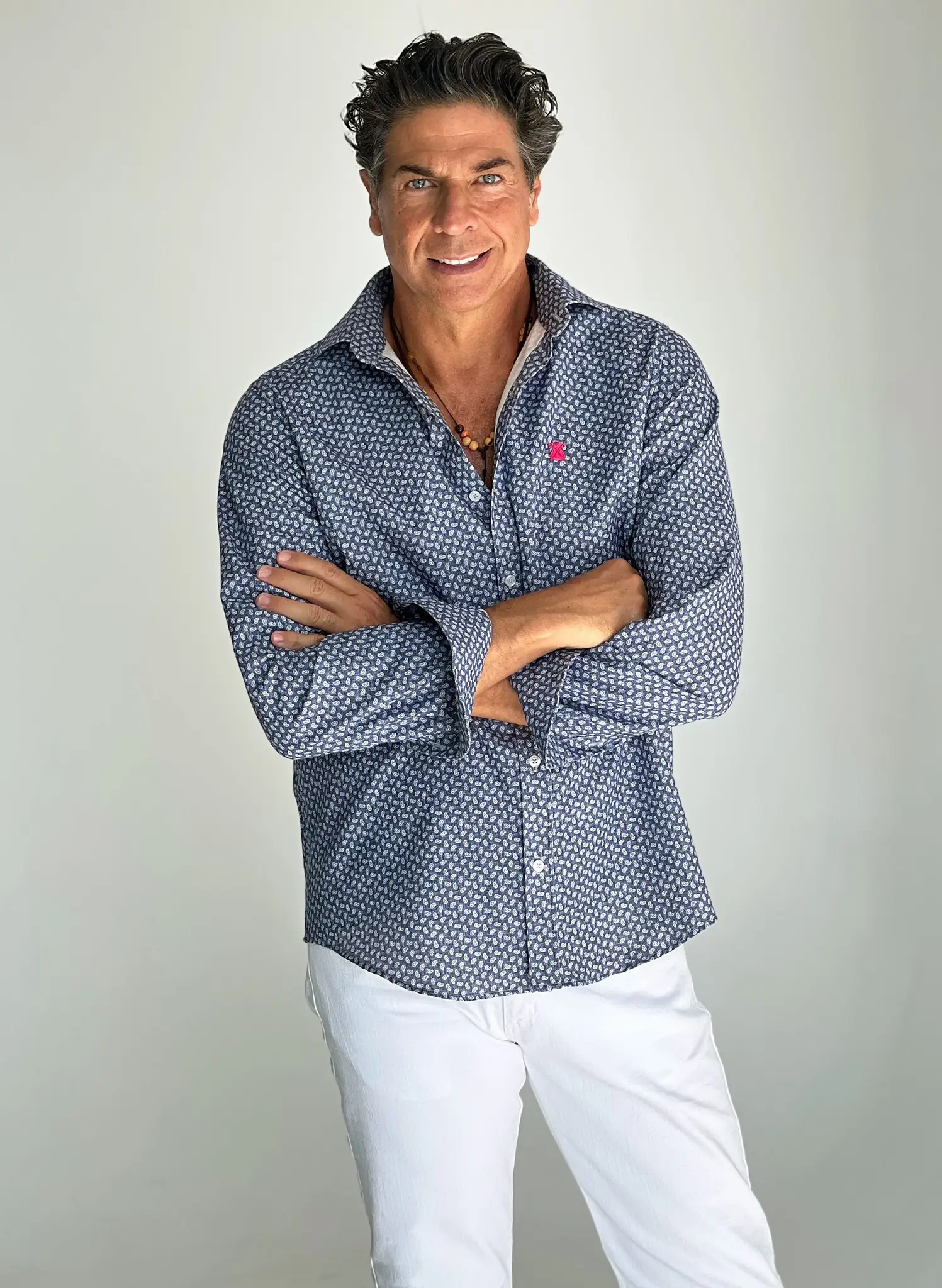 Camisa Azul Estampado Cachemir Hombre - Image 6