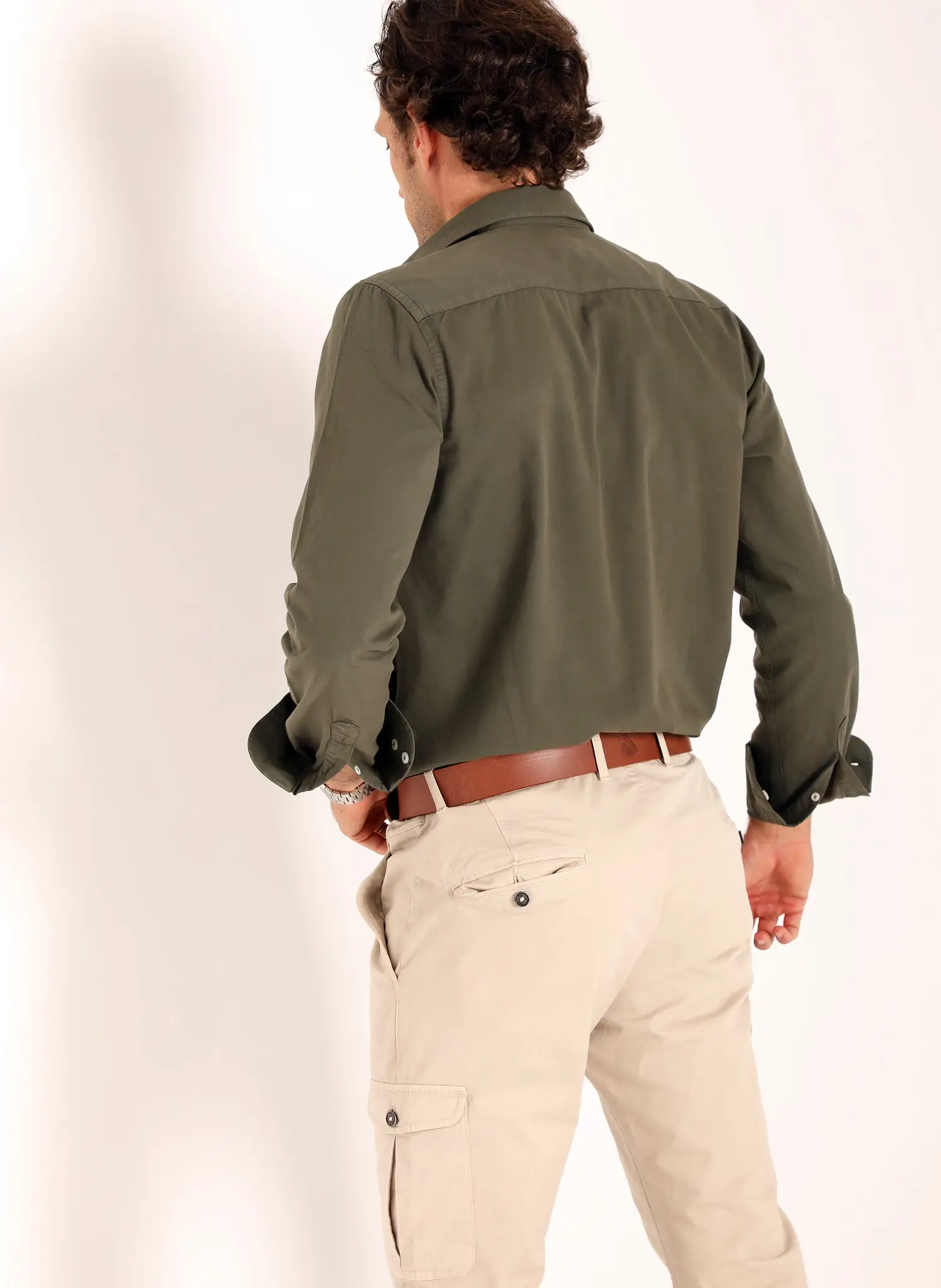 Camisa Kaki logo España Hombre - Image 6