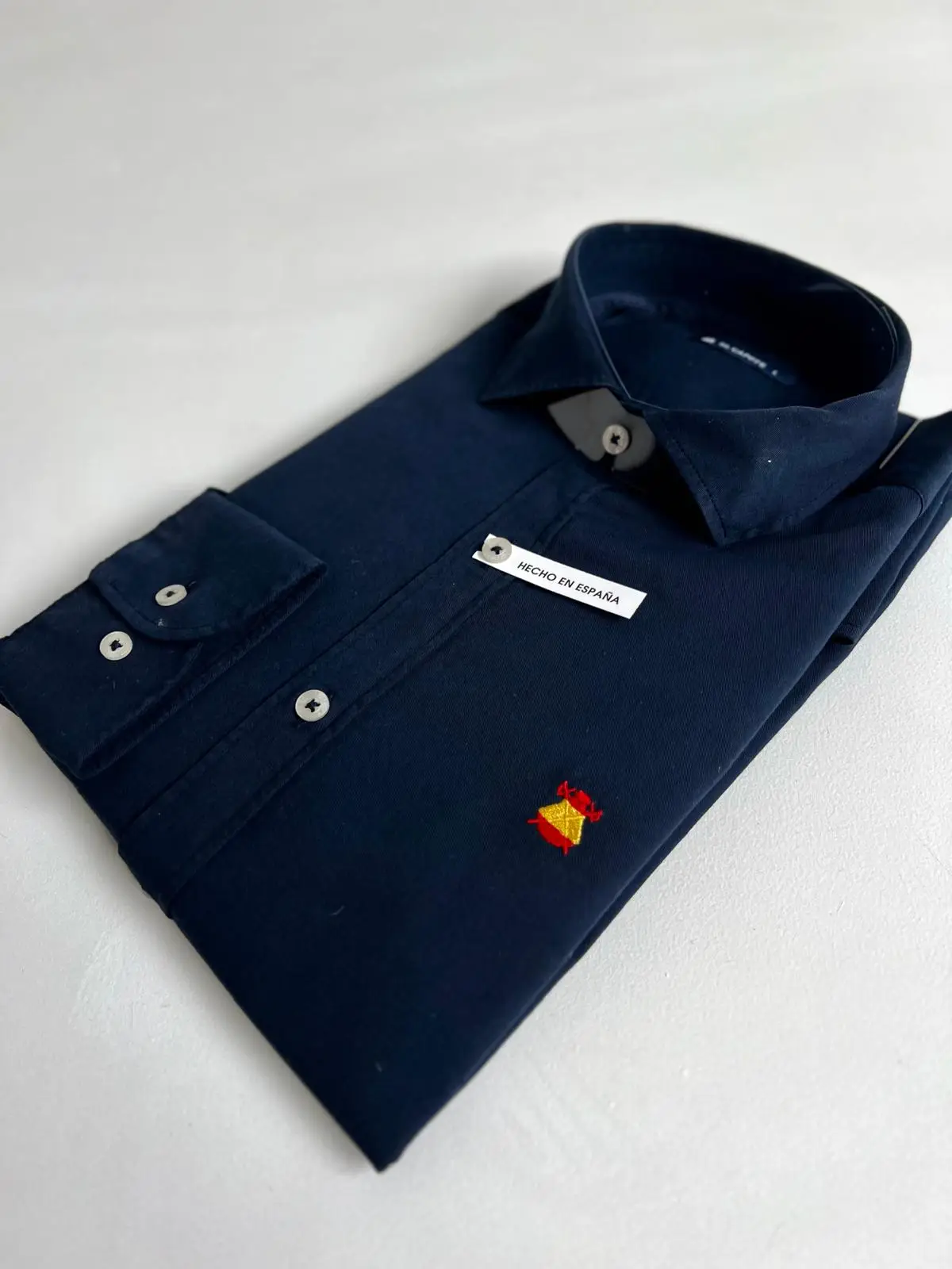 Camisa Sarga Marino Logo España Hombre - Image 5