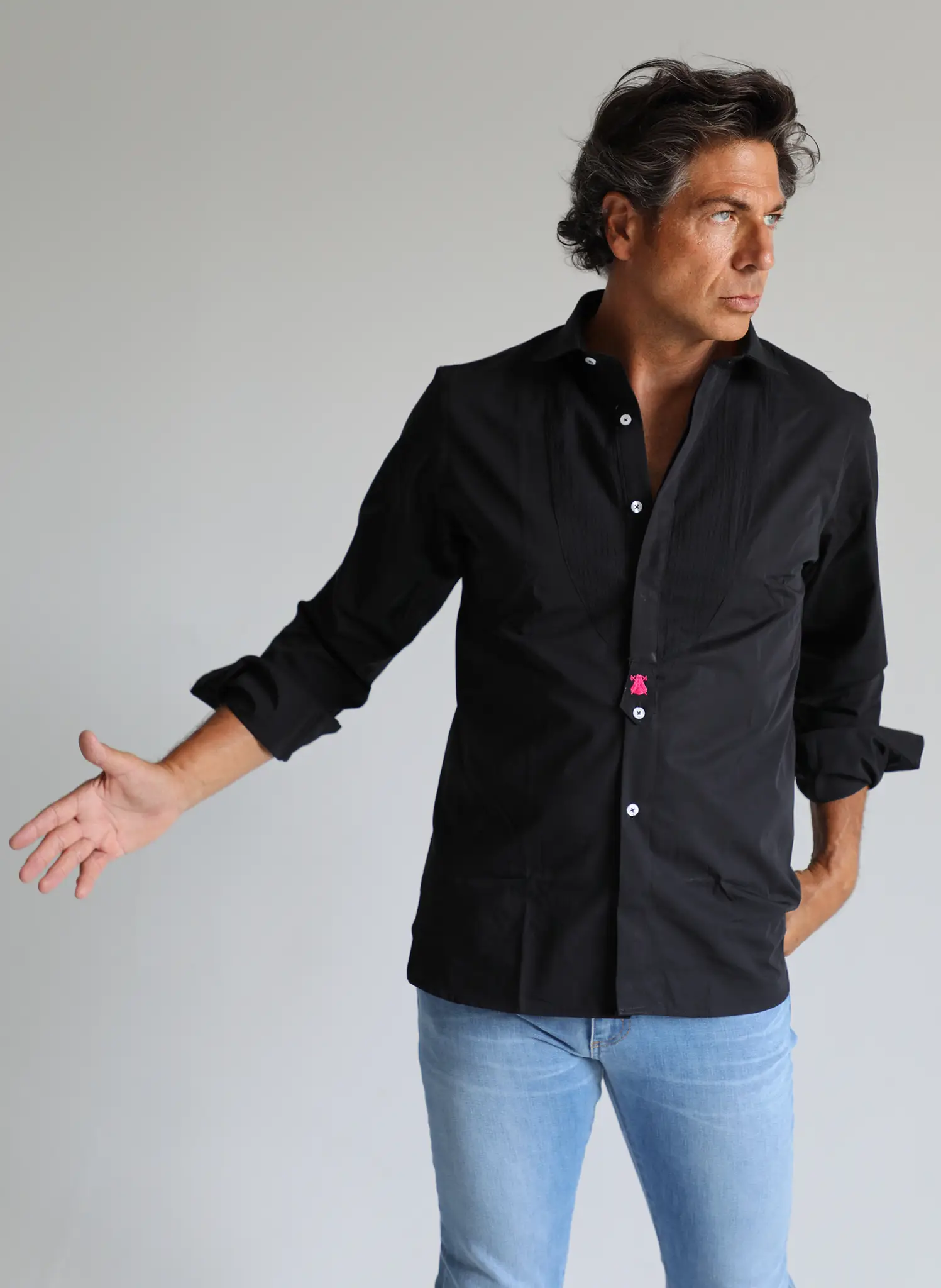 Camisa Hombre Torero Negra - Image 3