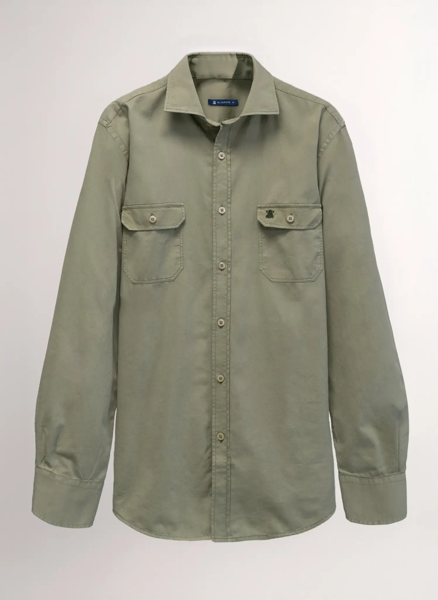 Camisa Kaki Dos Bolsillos Hombre - Image 2
