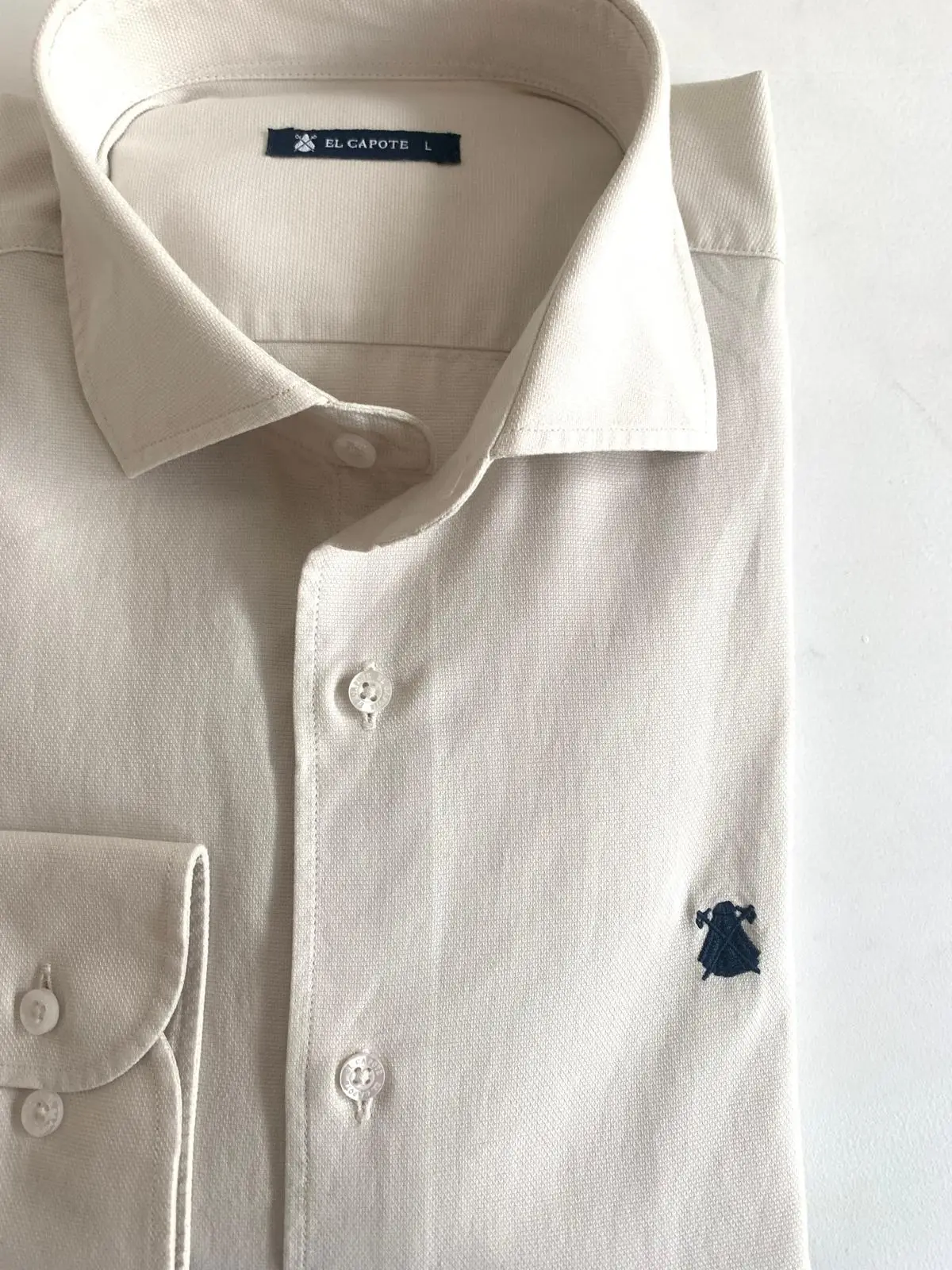 Camisa Camel Nido de Abeja Hombre - Image 5